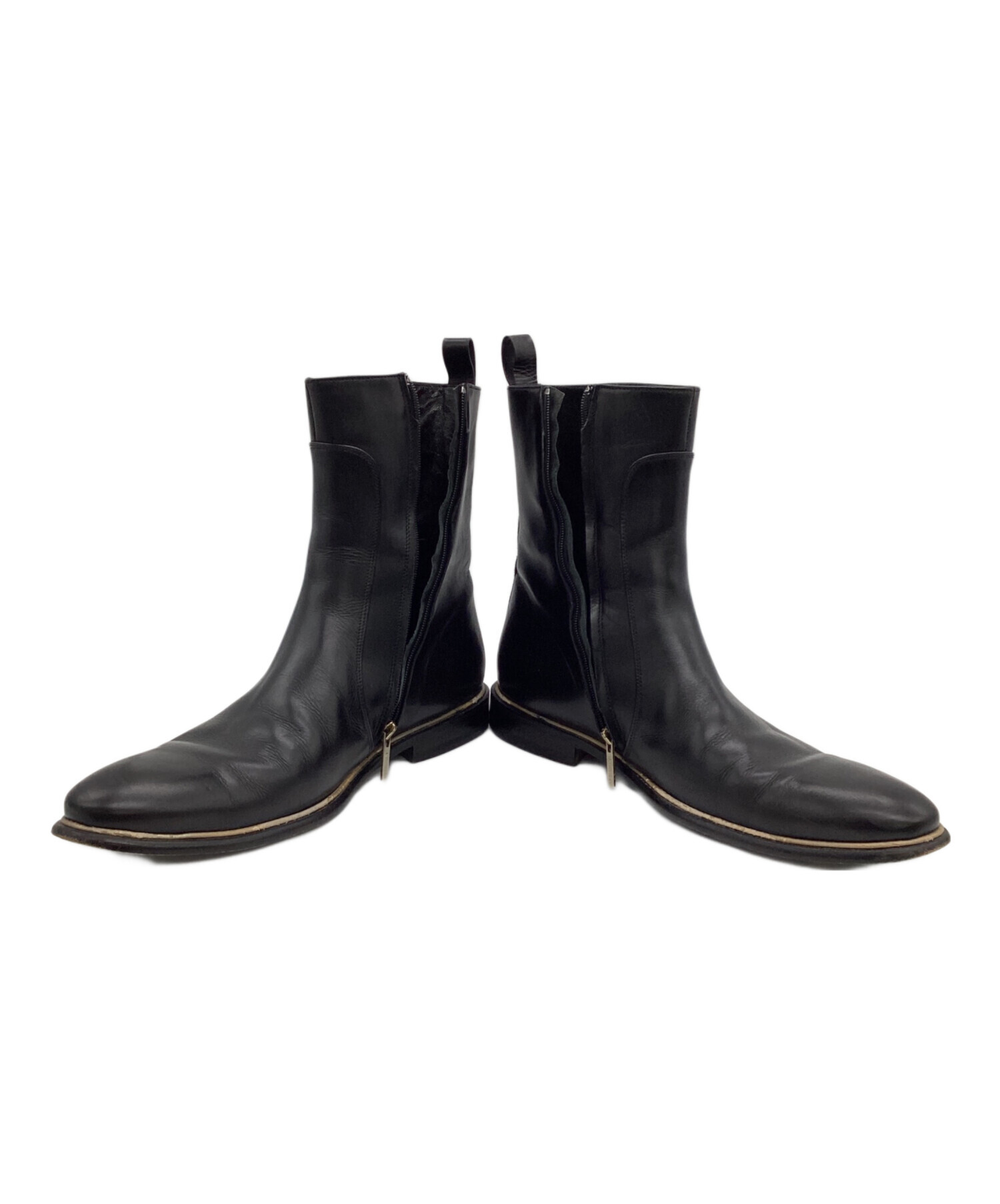 【美品】ヴェルサーチ VERSACE メンズ ブーツ サイズ42 正規品 中古・古着通販】VERSACE (ヴェルサーチェ) サイドジップブーツ