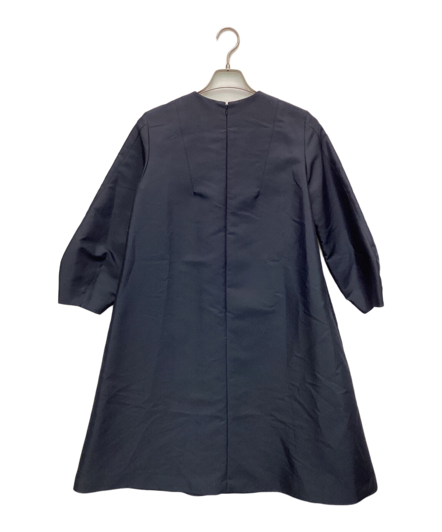 BALLSEY ハイカウントダブルクロス Aラインワンピース 36 タグ付き濃紺