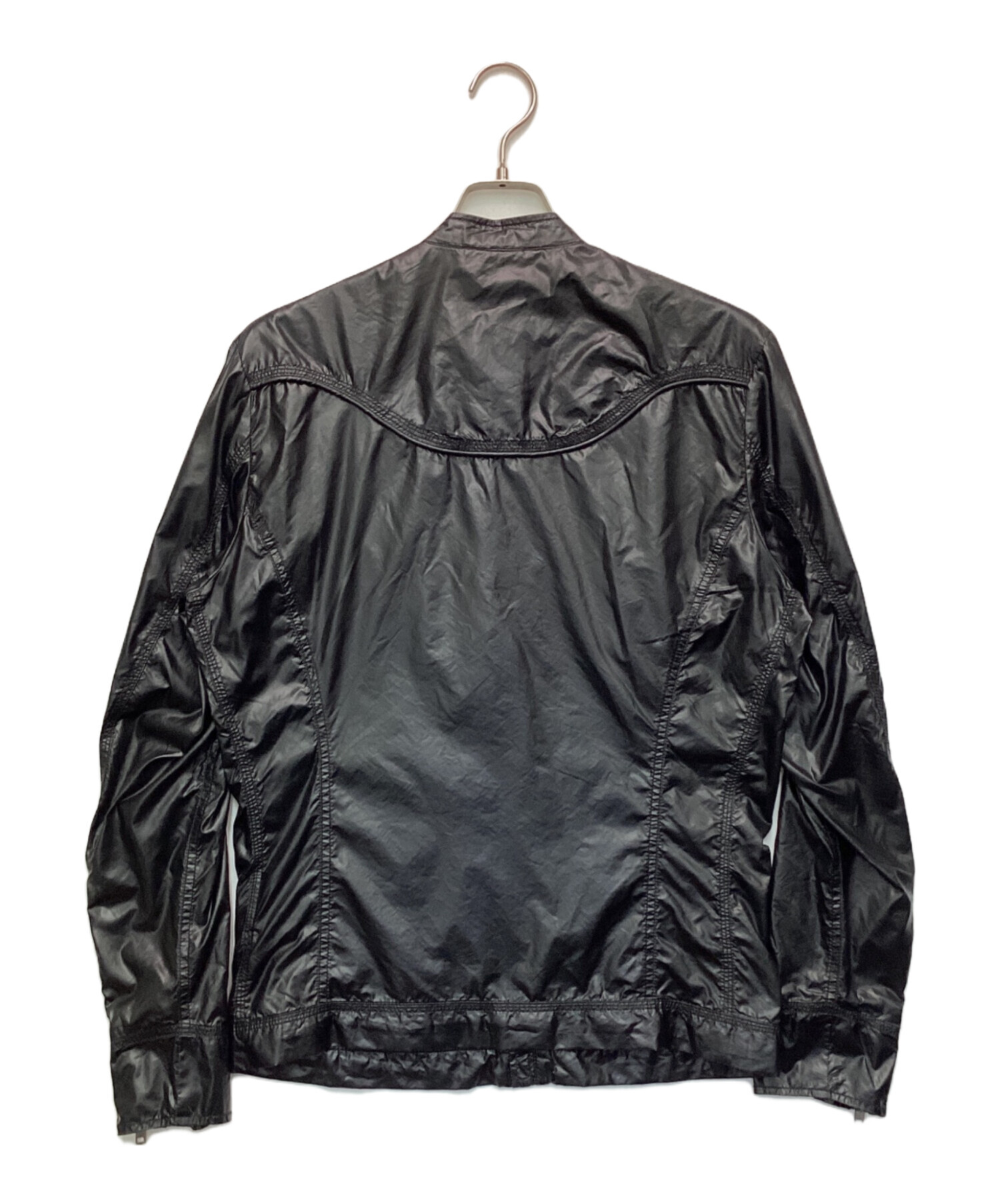 ★DIESELナイロンライダースジャケット黒　Mサイズ★ DIESELナイロンライダースジャケット M 地面師たち 池田エライザ着用