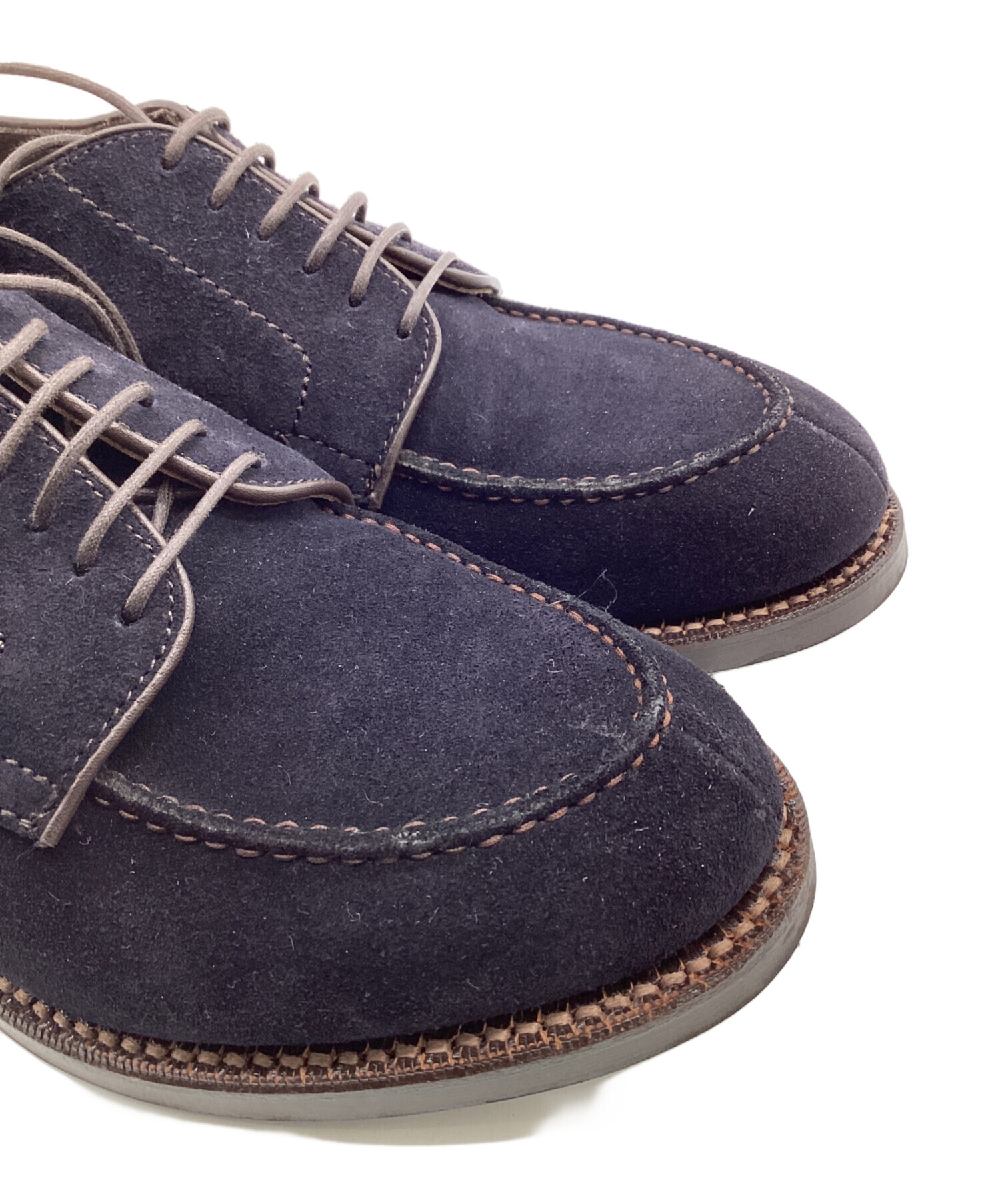 格安　THE RUTT SHOES ラットシューズ　スエード Vチップ ネイビー 中古・古着通販】THE RUTT SHOES & Co. (ラッド シューズ) SPLIT V TIP