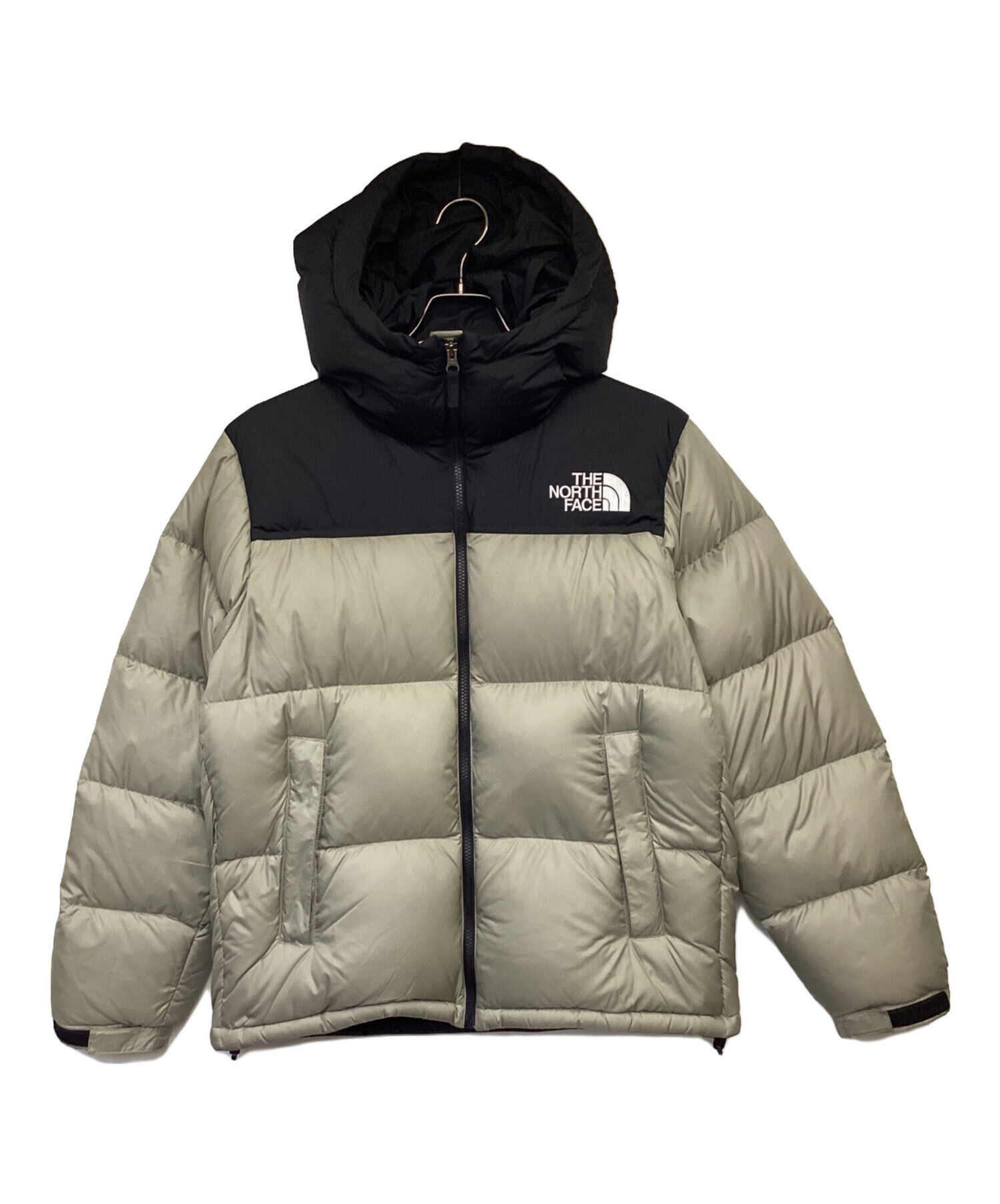 THE NORTH FACE / NUPTSE HOODIE_ヌプシフーディ/L/ナイロン/KHK/無地/前身頃汚れ有 中古・古着通販】THE NORTH FACE (ザ ノース フェイス) Nuptse Hoodie
