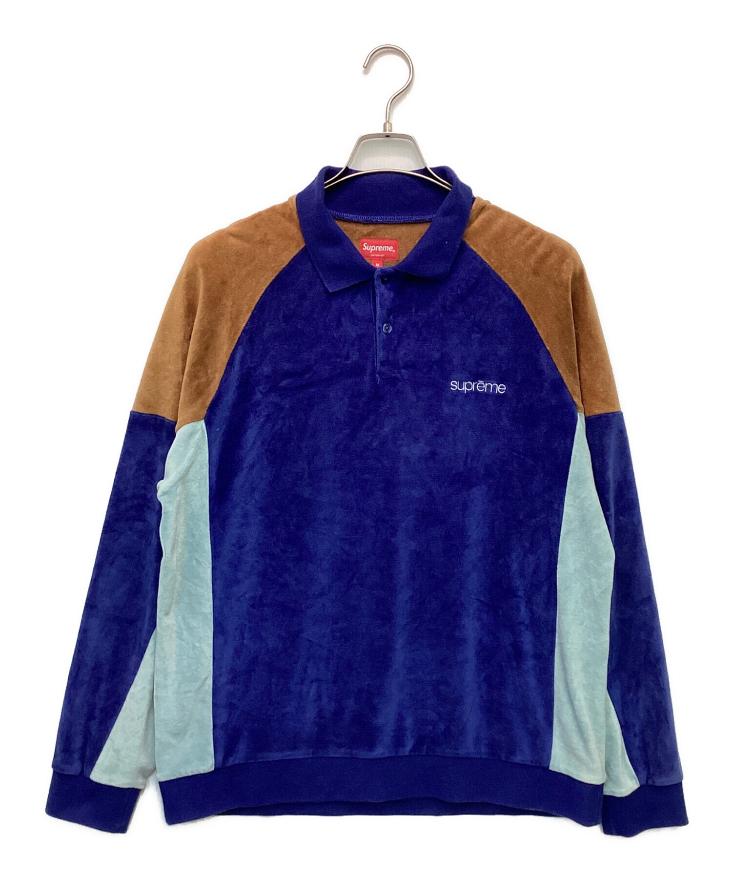 中古・古着通販】SUPREME (シュプリーム) Paneled Velour L/S Polo