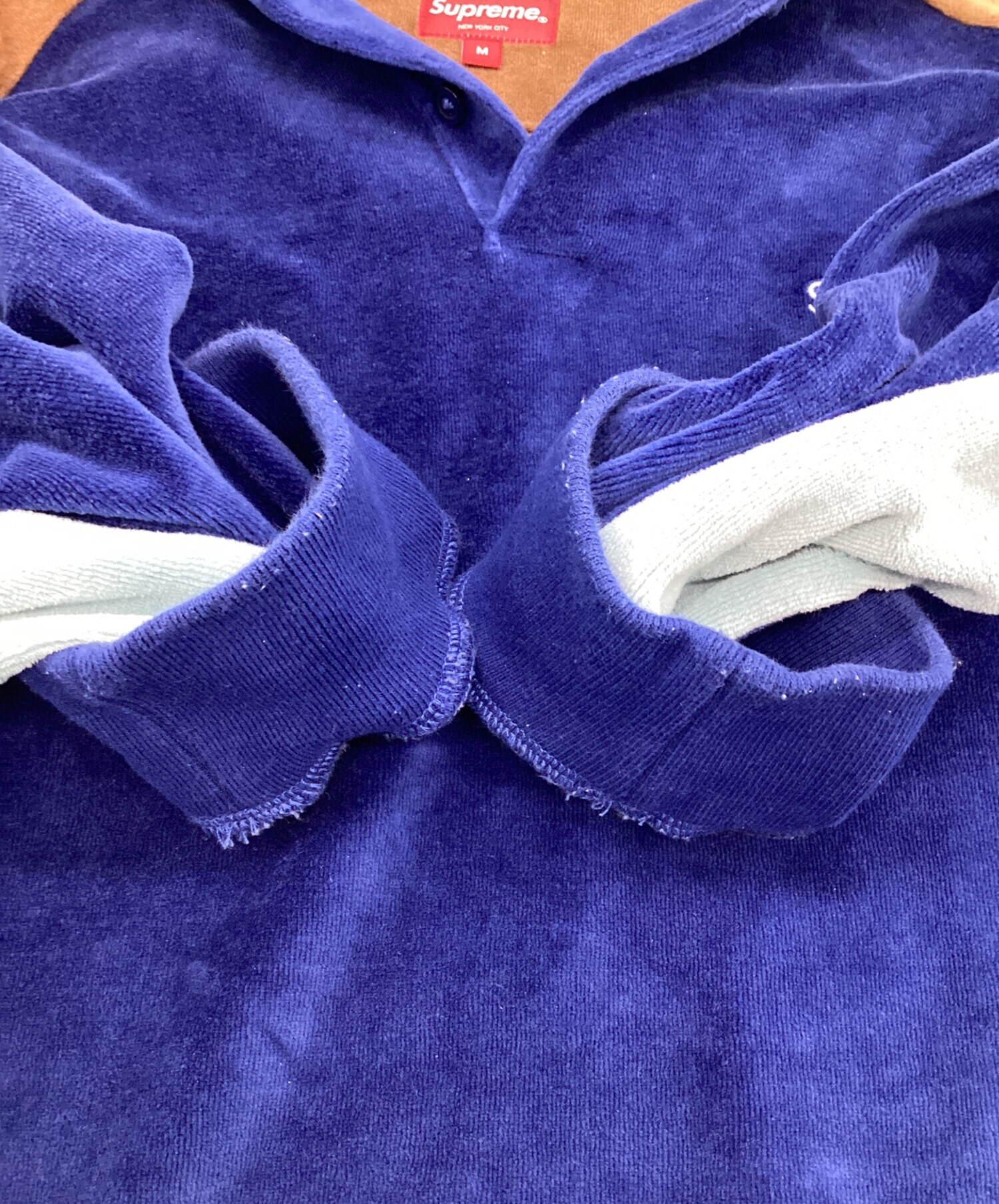 中古・古着通販】SUPREME (シュプリーム) Paneled Velour L/S Polo