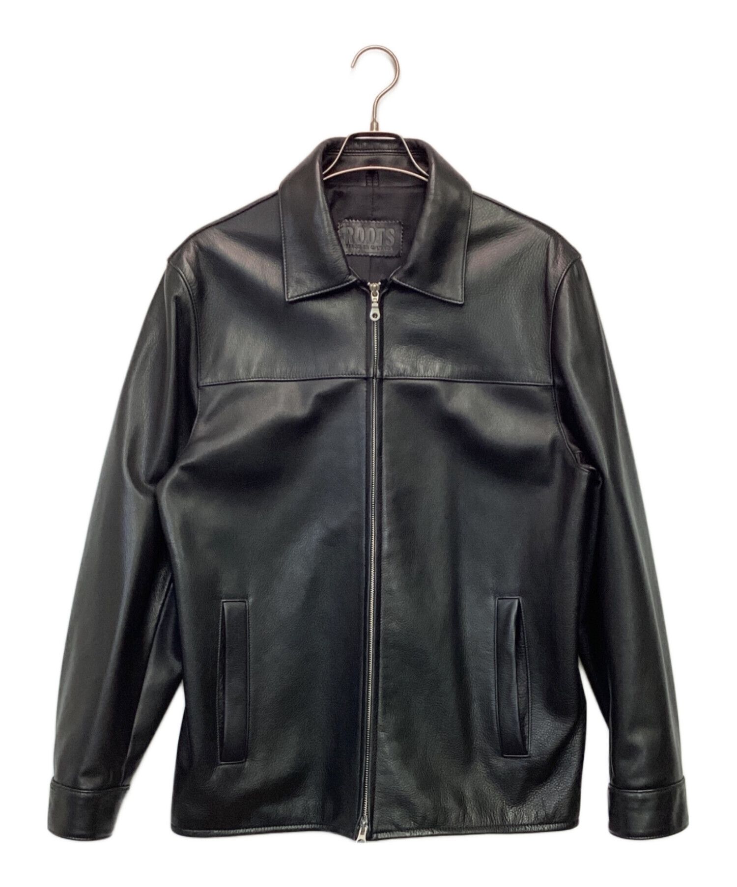 中古・古着通販】Roots (ルーツ) レザージャケット ブラック サイズ:L