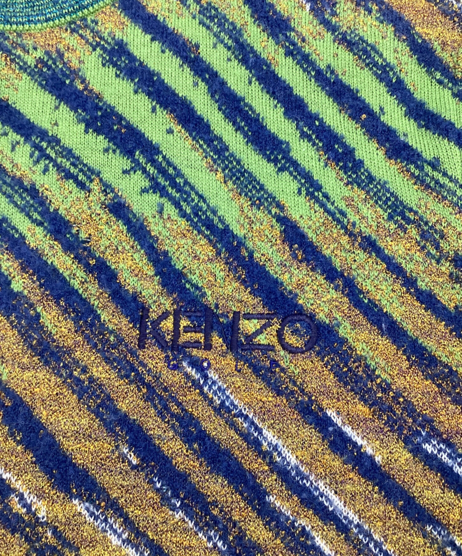 中古・古着通販】KENZO GOLF (ケンゾー ゴルフ) 総柄ニット グリーン