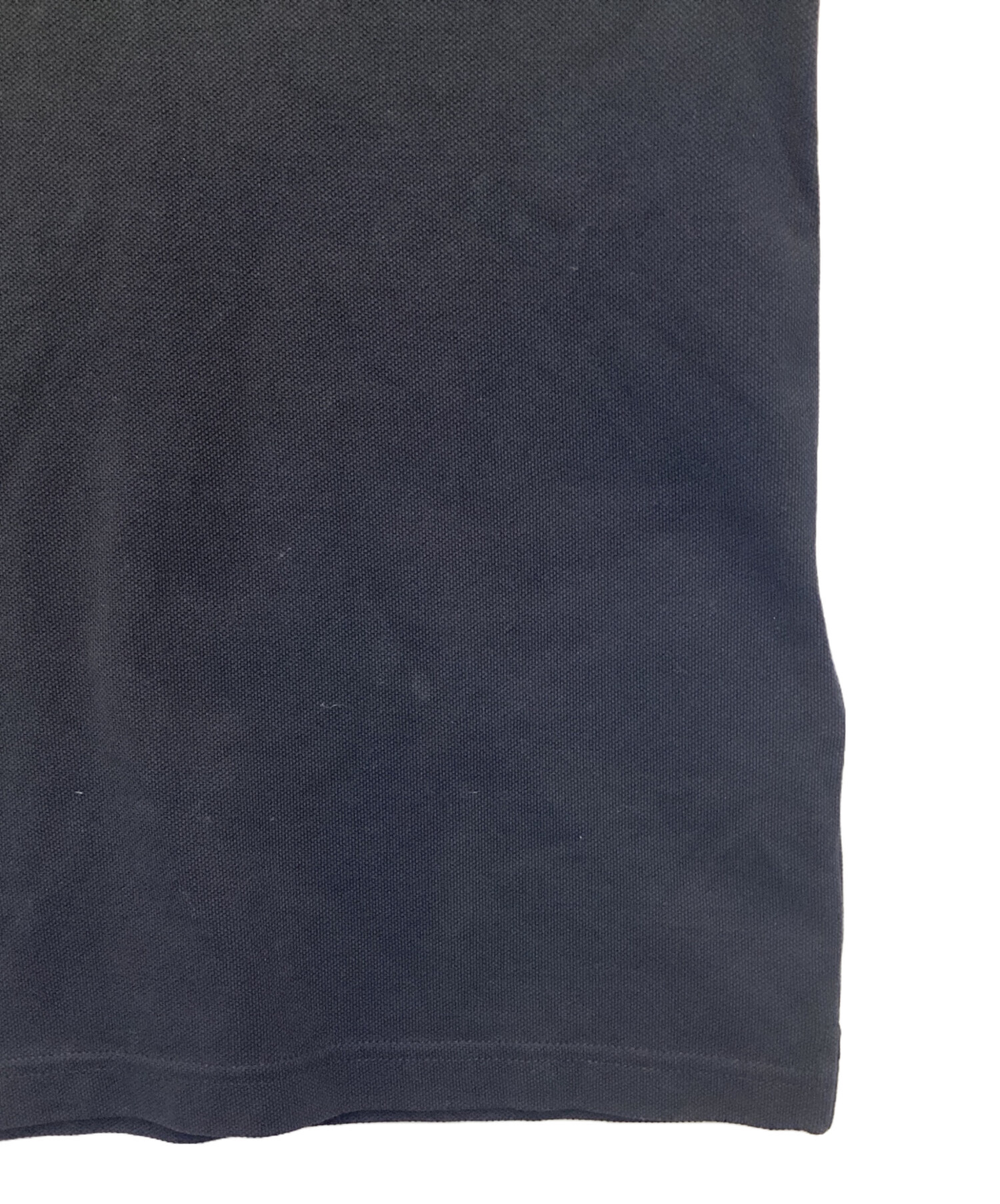 中古・古着通販】PRADA (プラダ) ラバーロゴ半袖ポロシャツ ブラック