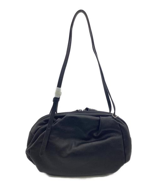 【匿名配送】 ear イア パピヨネ 本革 コロンボストンバッグ 中古 黒 匿名配送】 ear イア パピヨネ 本革 コロンボストンバッグ 中古 黒