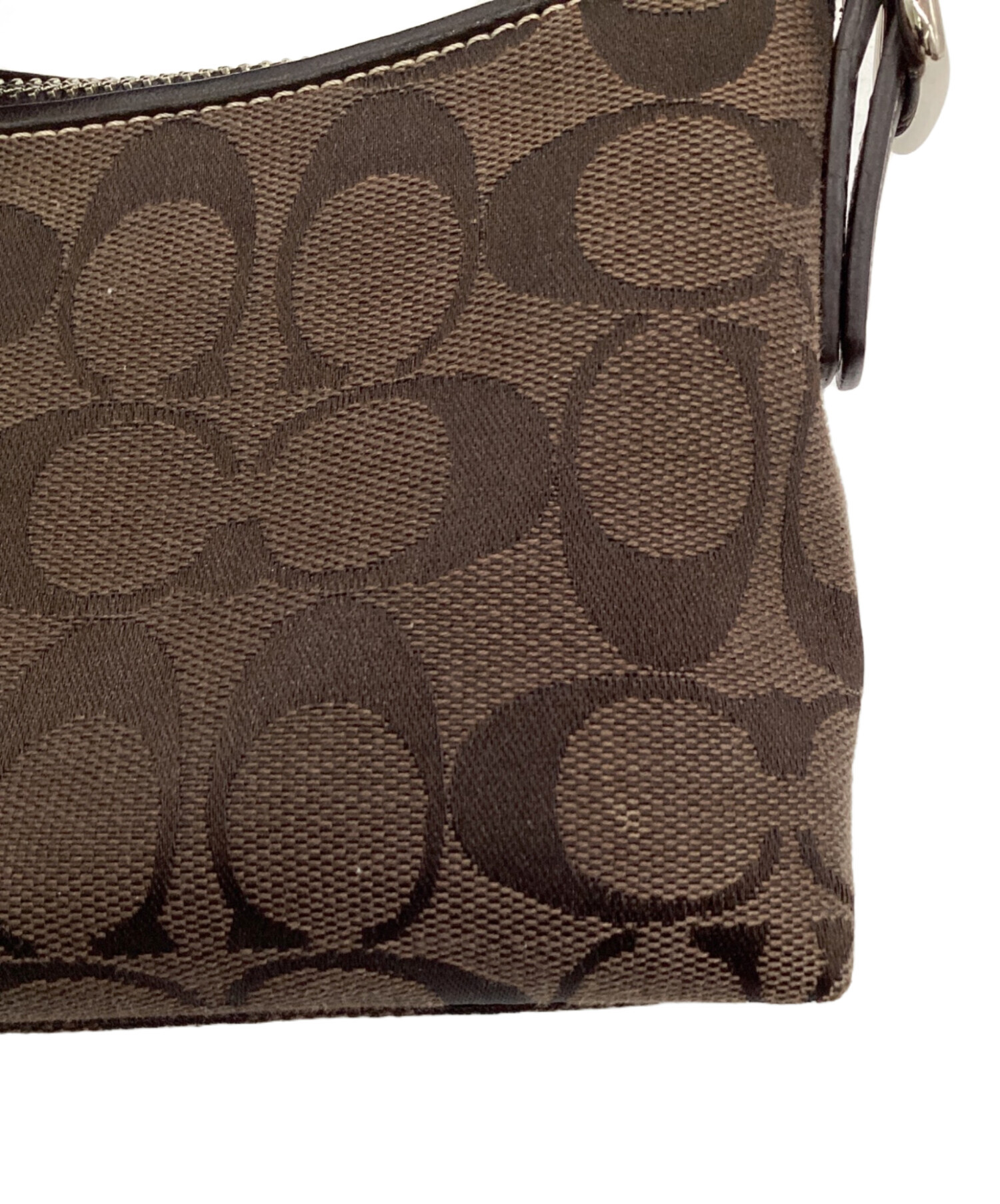 [未使用級]　coach　シグネチャー　ワンショルダーバッグ　ブラウン　ポーチ付 中古・古着通販】COACH (コーチ) シグネチャー ワンショルダーバッグ