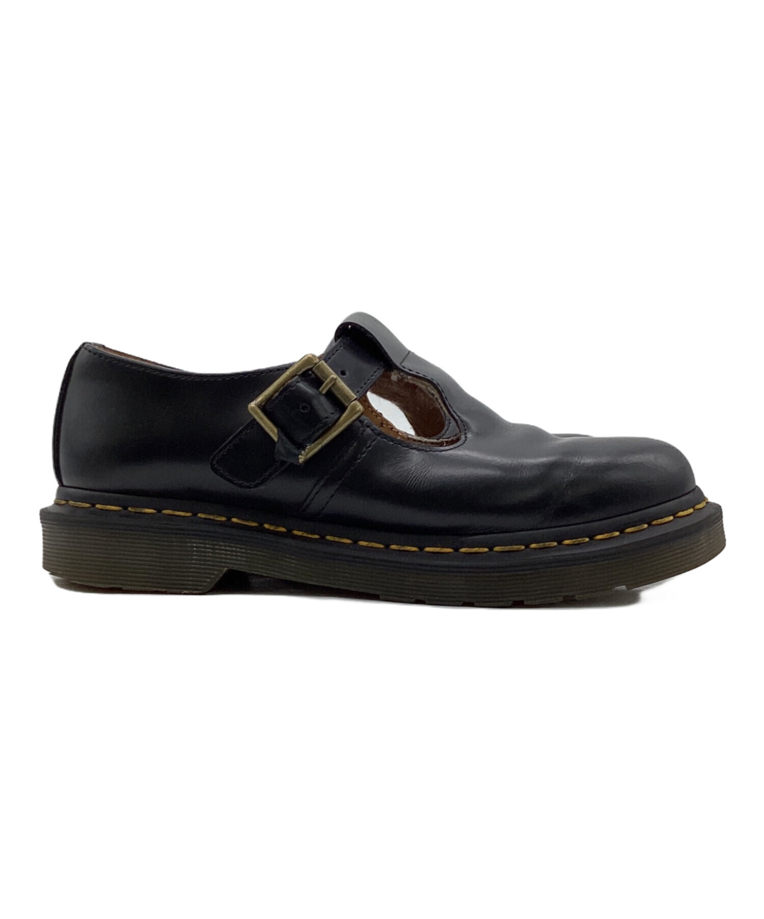 未使用✨ ドクターマーチン POLLY Ｔバー UK3 レザー ブラック Dr. Martens/ドクターマーチン POLLEY Tバーシューズ 14852001