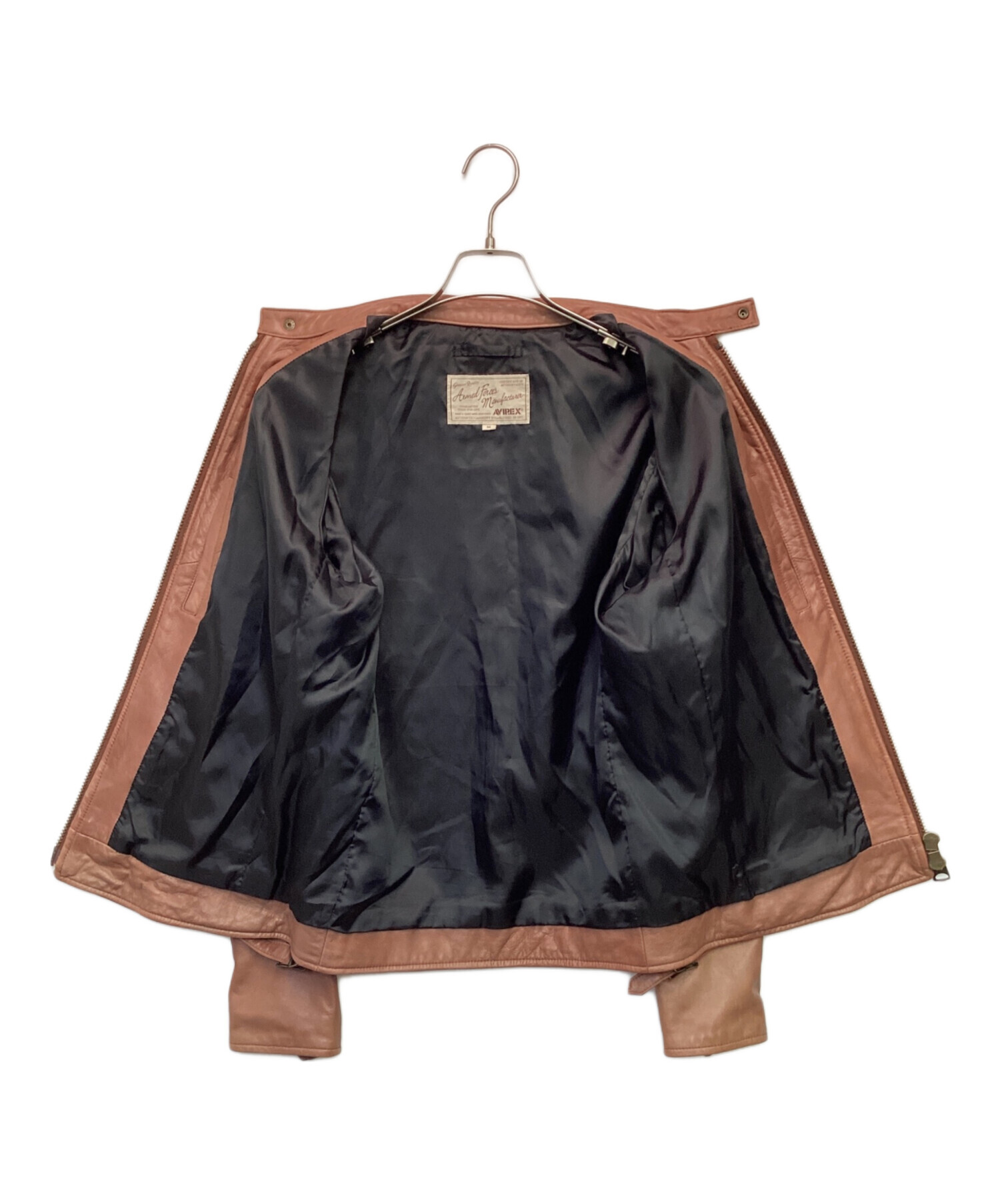 AVIREX アヴィレックス　シングルラムレザージャケット　Mサイズ アヴィレックス AVIREX ラムレザー シングルライダース
