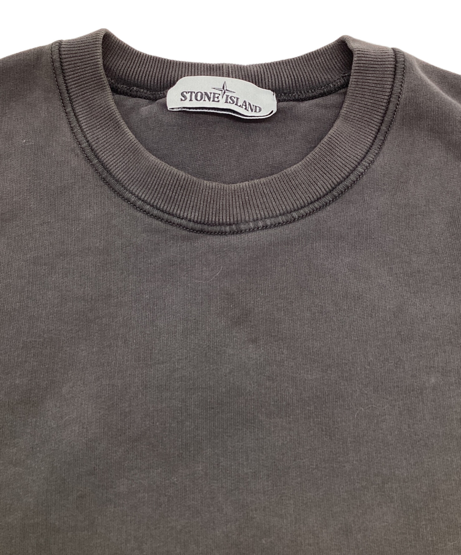 通販できます STONE ISLAND ロゴパッチ付きワッペン スウェットグレー S