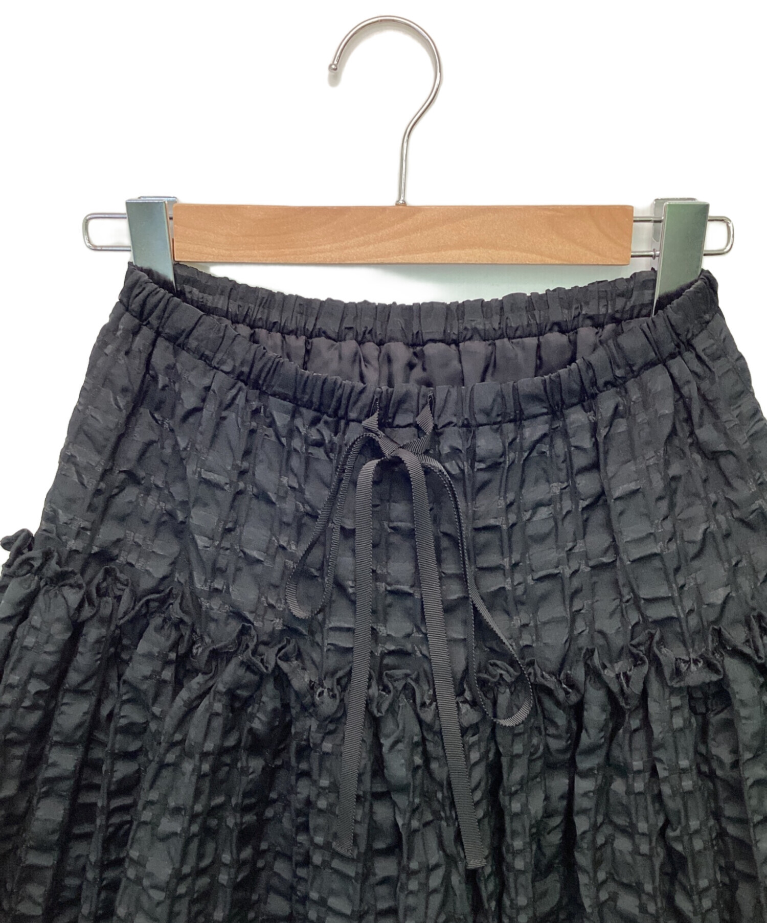 中古・古着通販】cygne (シーニュ) ジャガード スカート SWAN ブラック