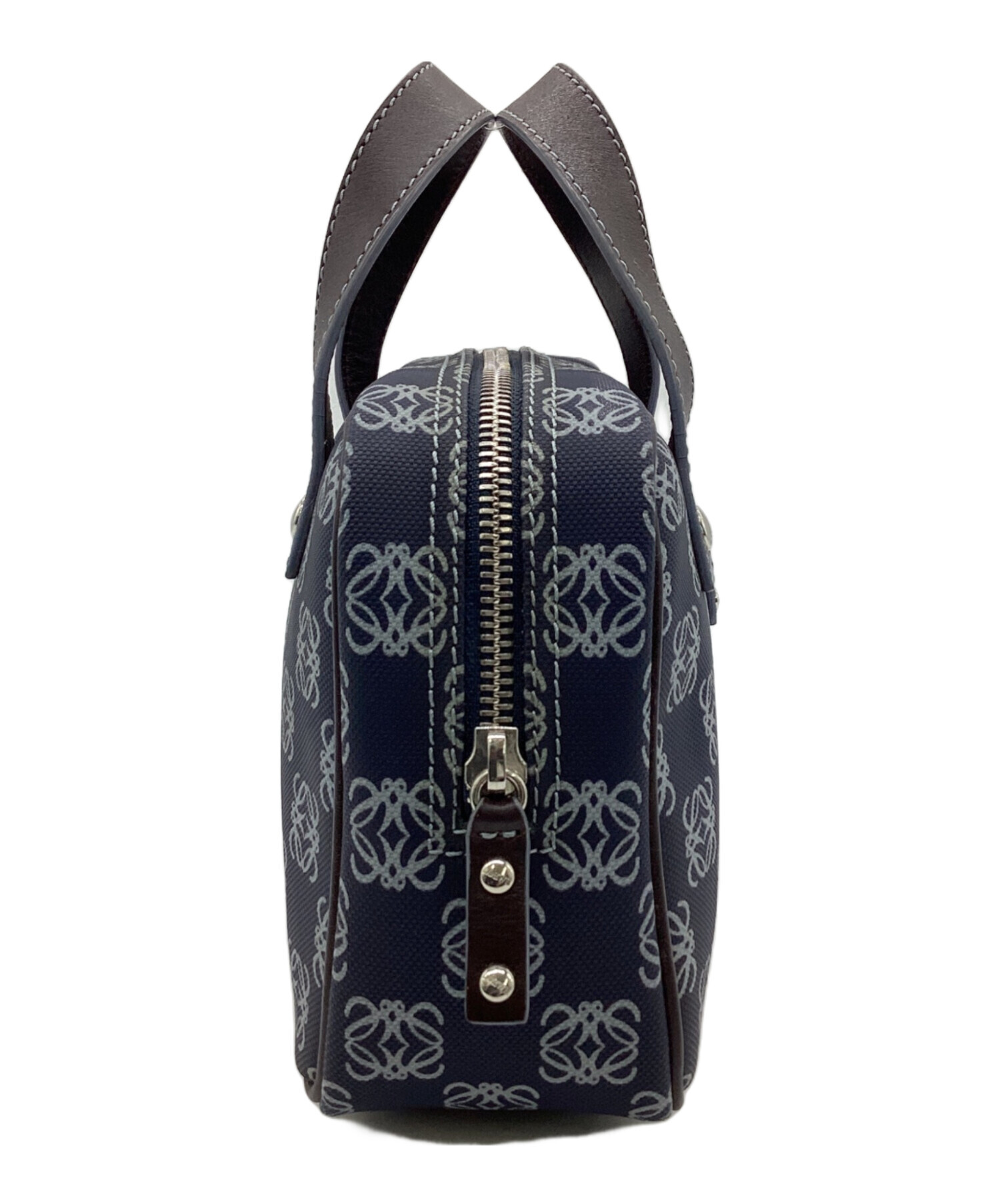 中古・古着通販】LOEWE (ロエベ) ハンドバッグ ネイビー 中古・古着通販】LOEWE (ロエベ) ハンドバッグ ネイビー