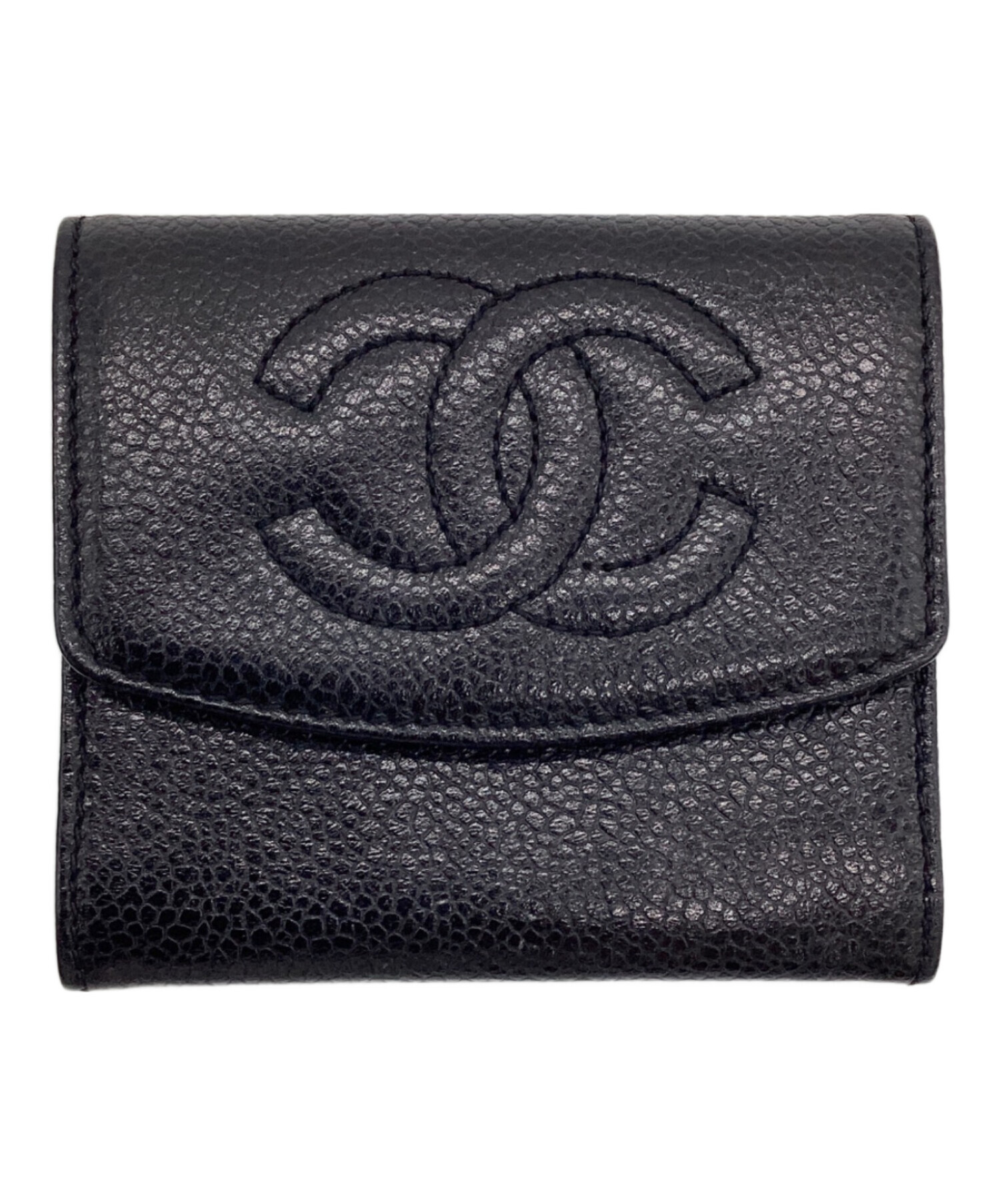 中古・古着通販】CHANEL (シャネル) キャビアスキン コインケース 