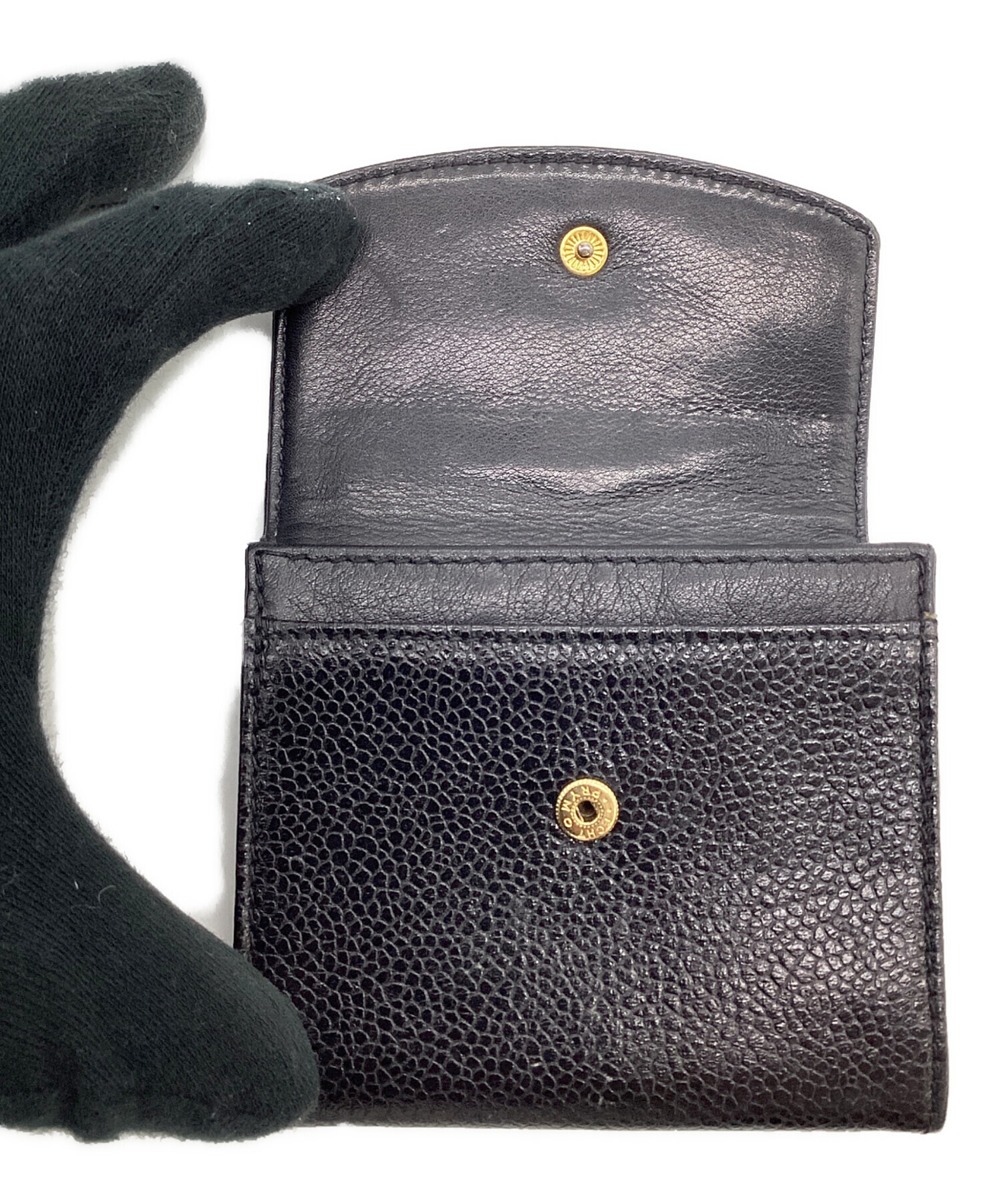 中古・古着通販】CHANEL (シャネル) キャビアスキン コインケース 