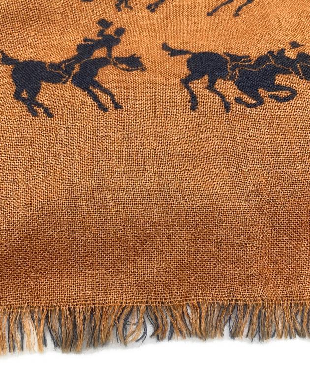 中古・古着通販】HERMES (エルメス) カシミヤシルクストール オレンジ