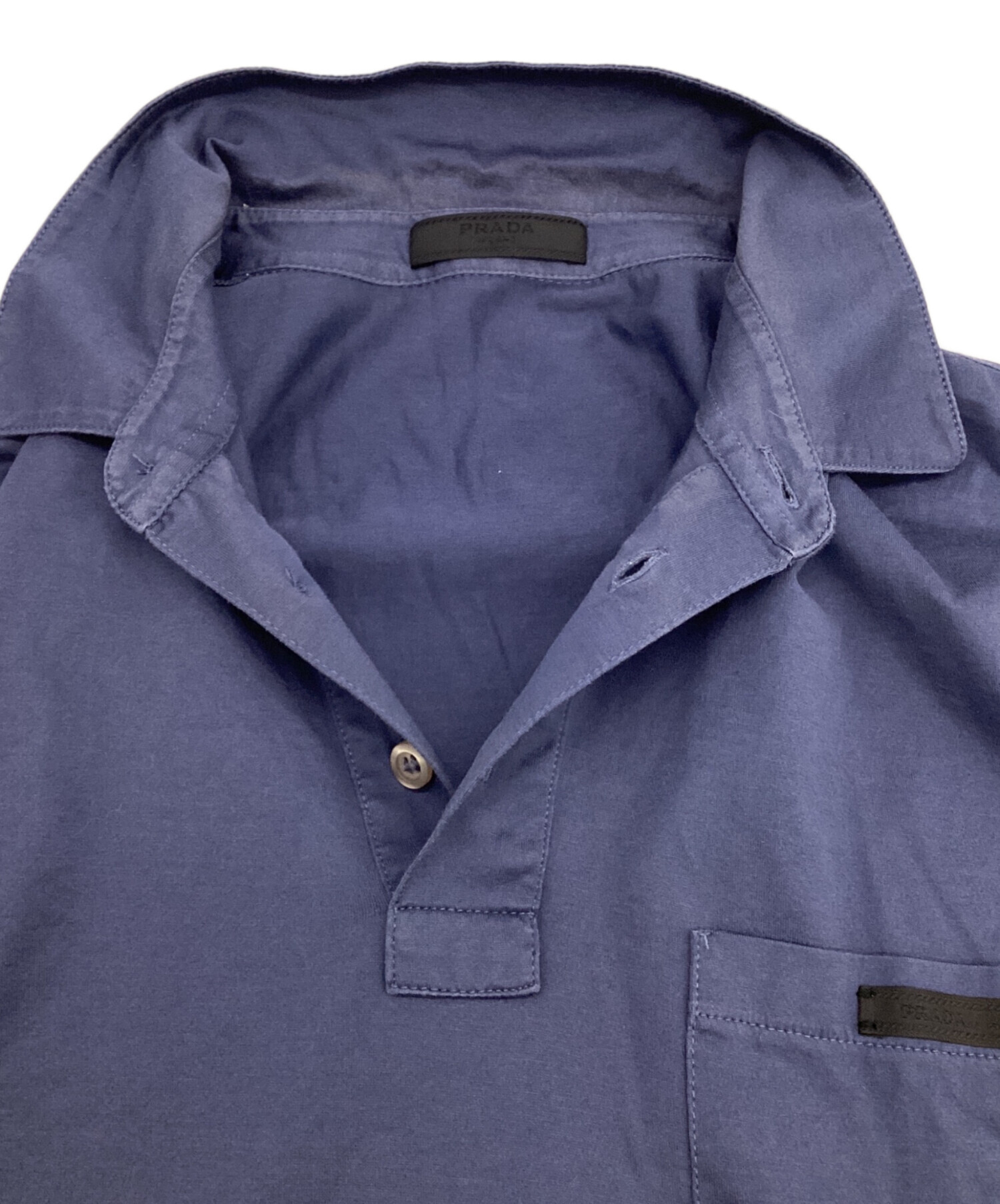 中古・古着通販】PRADA (プラダ) 半袖シャツ ネイビー サイズ:M