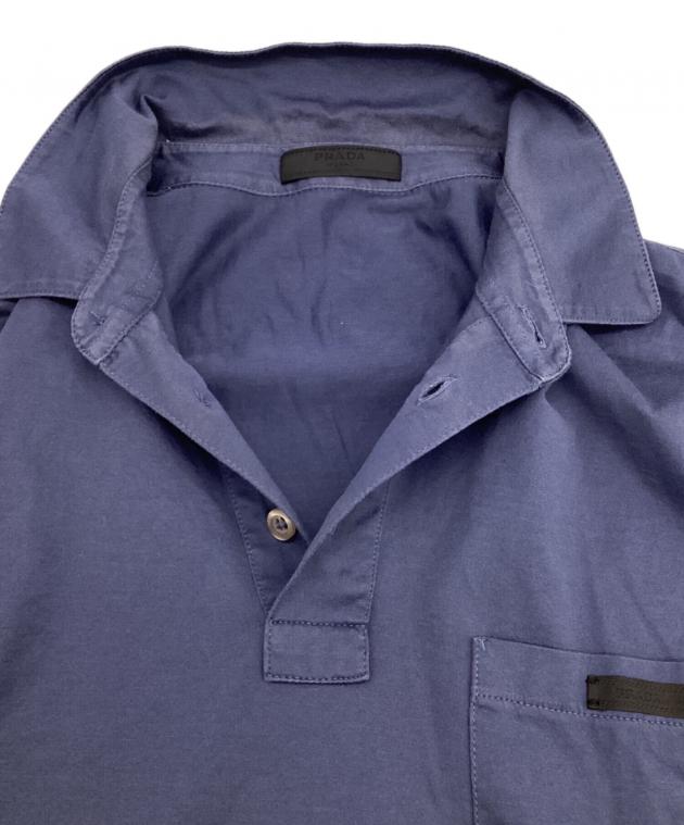 PRADA メッシュシャツ ネイビー 中古・古着通販】PRADA (プラダ) 半袖シャツ ネイビー サイズ:M