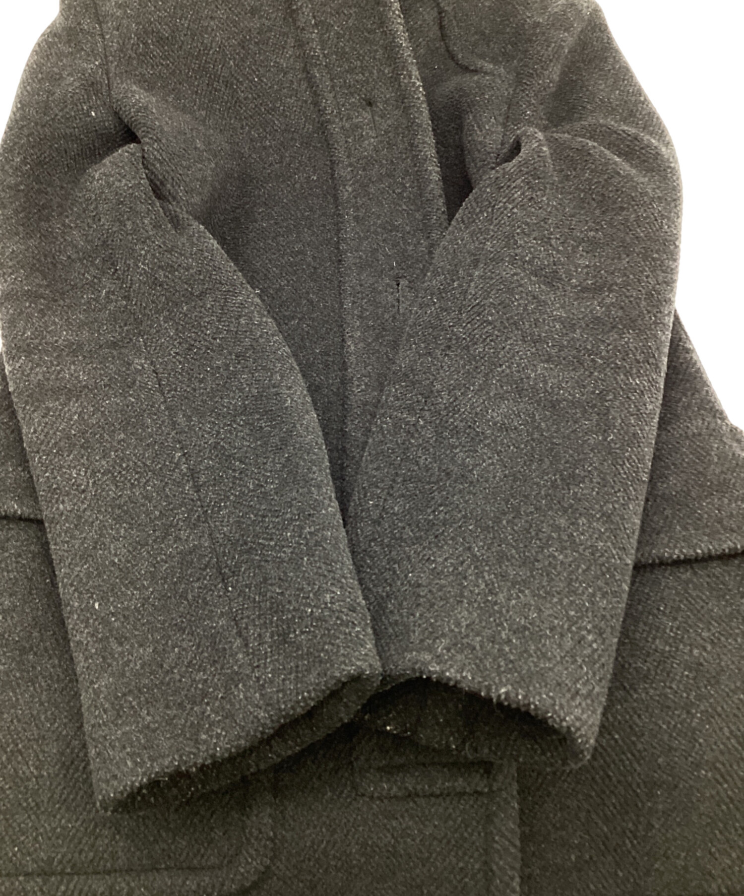 中古・古着通販】MIU MIU (ミュウミュウ) ウールコート ブラック