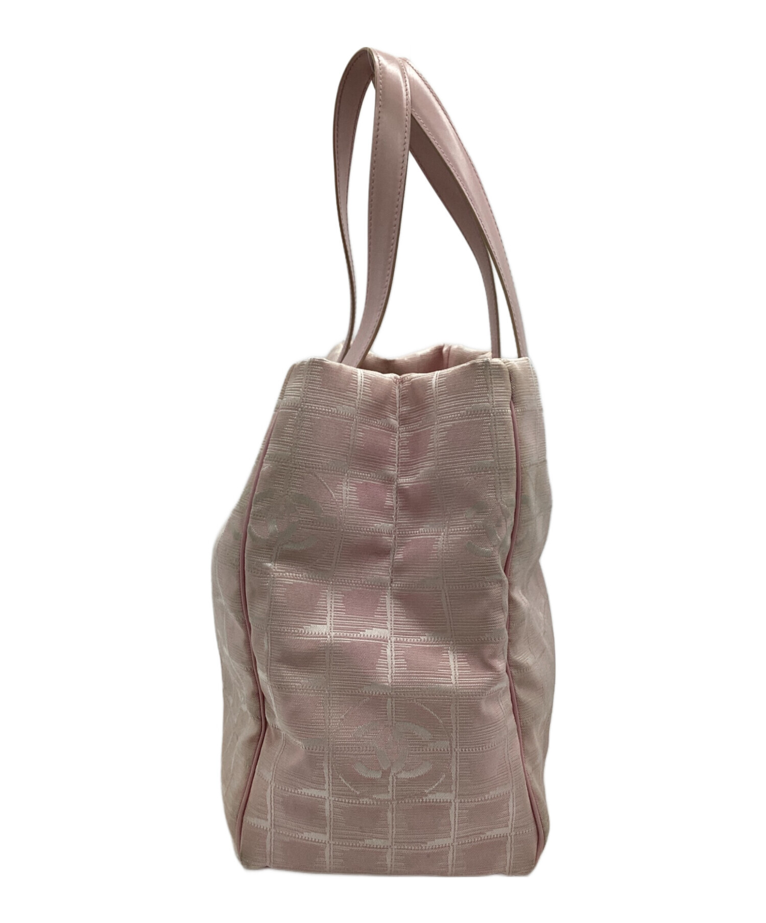 ☆CHANEL ニュートラベルライン トートバッグMM ピンク中古品