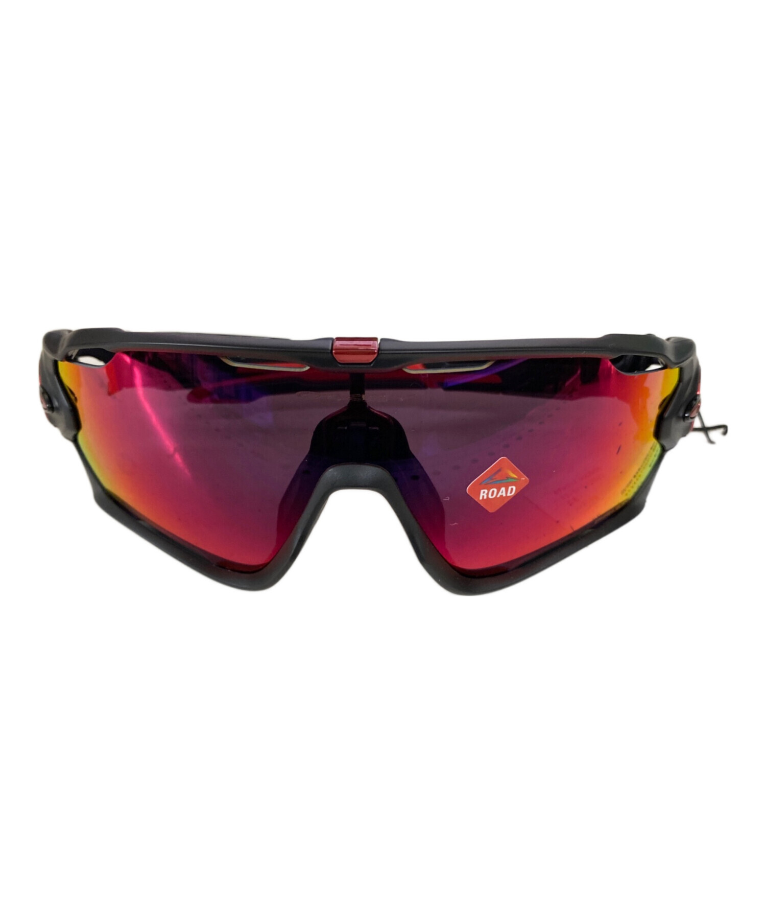 メンズ Oakley スポーツサングラス ブラック/レッド