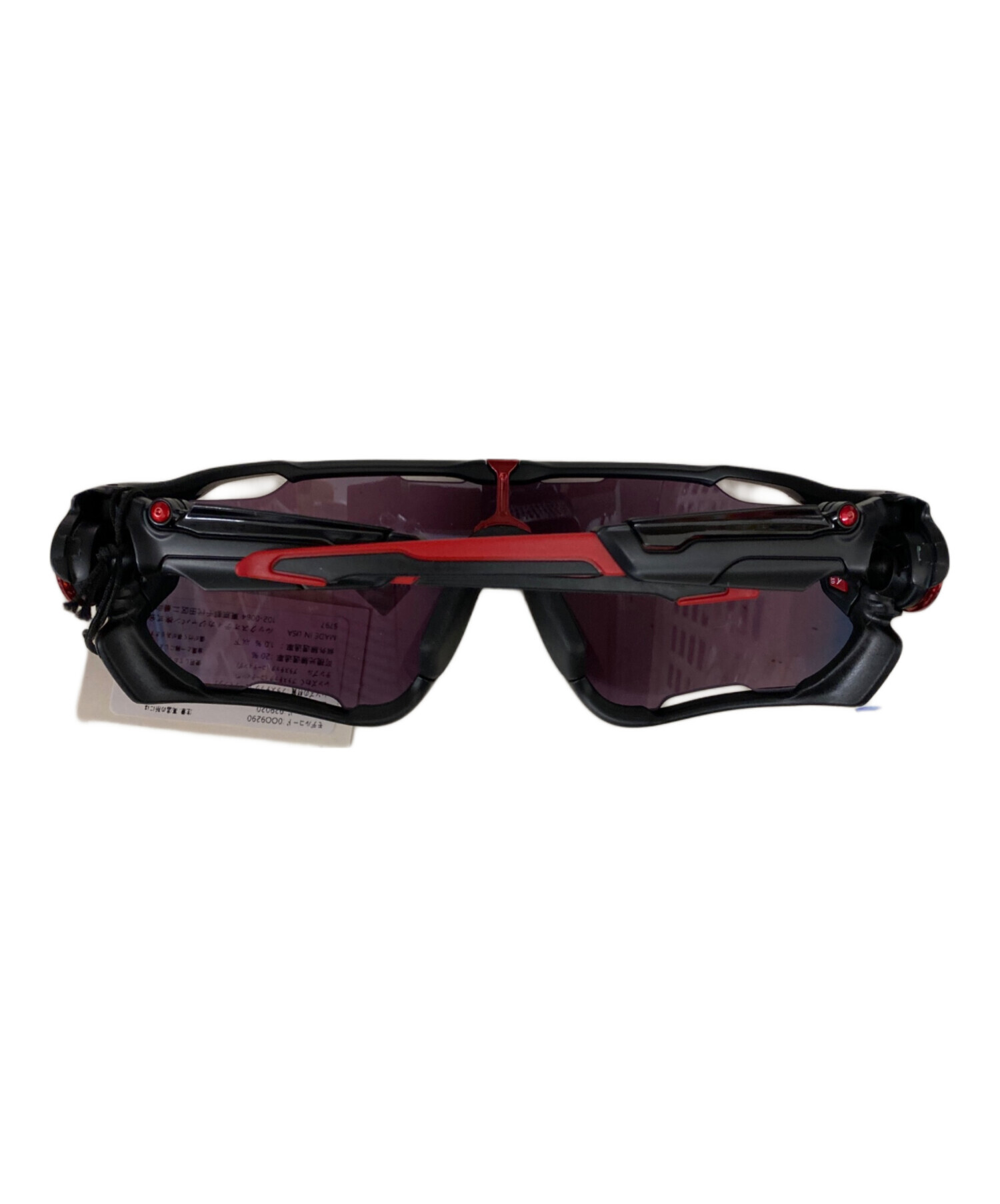 メンズ Oakley スポーツサングラス ブラック/レッド
