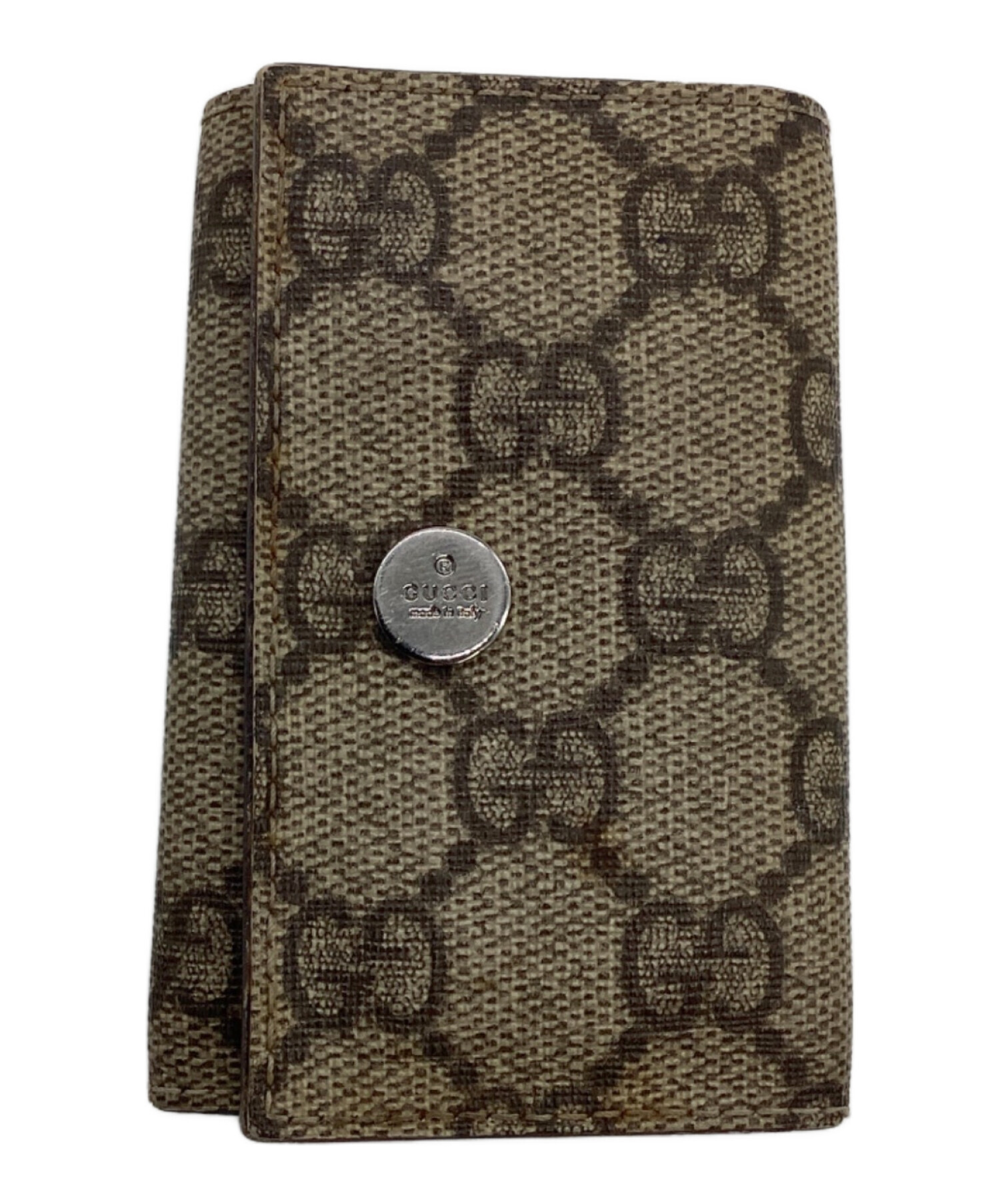 中古・古着通販】GUCCI (グッチ) GGスプリーム キーケース ベージュ