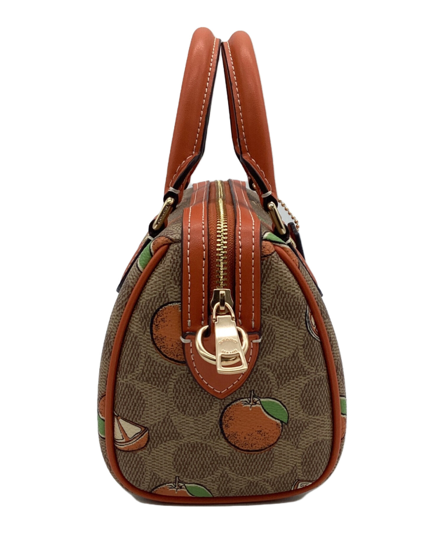 COACH ボディバッグ ベージュ/レッド 中古・古着通販】COACH (コーチ) ミニ ローアン クロスボディ バッグ