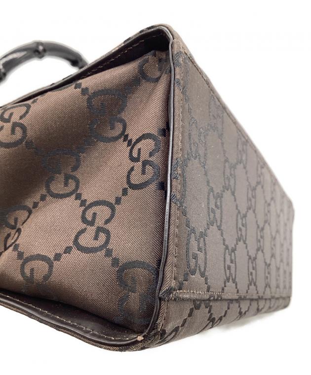 中古・古着通販】GUCCI (グッチ) バンブーハンドバッグ ブラウン