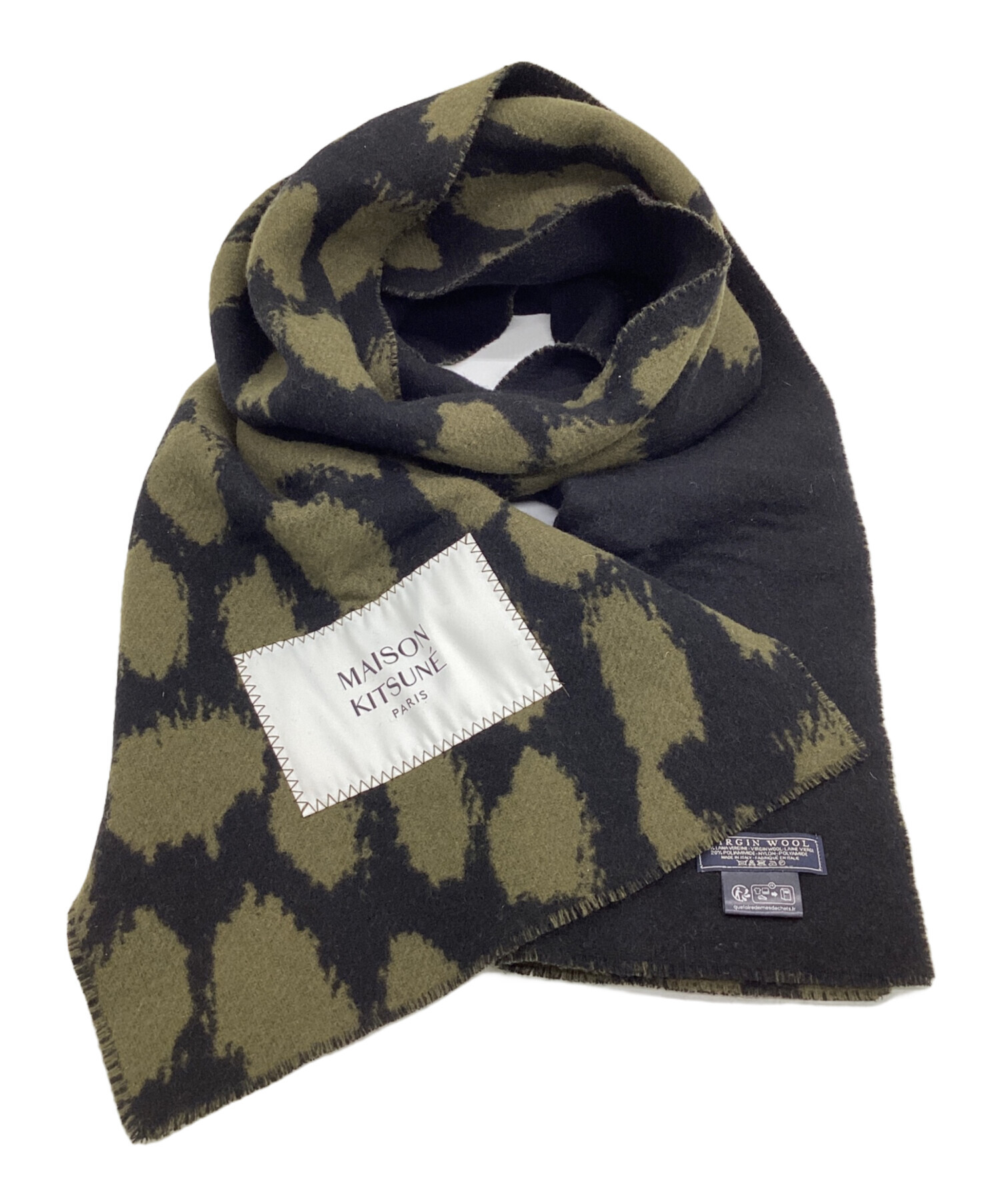 【新品未使用】メゾンキツネ/マフラー MAISON KITSUNE（メゾン キツネ） マフラー NM06201 WA0018 レディース