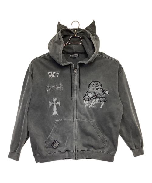 GALFY ガルフィー 染め染めデスメタルにゃんにゃんパーカー GALFY (ガルフィー) 染め染めデスメタルにゃんにゃんパーカー NAVY