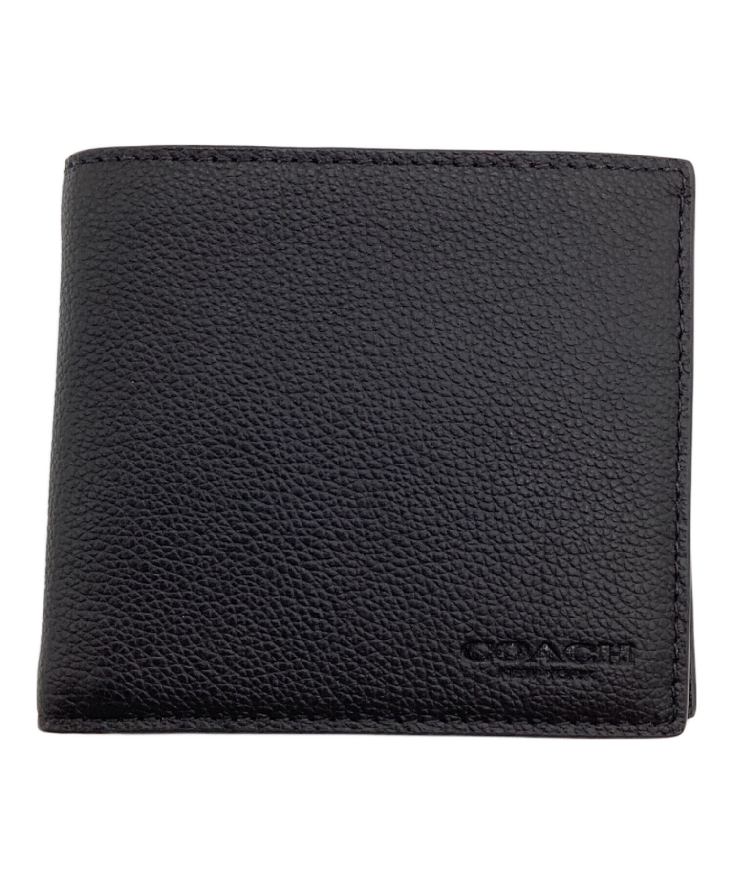 【公式】コーチ - コイン ウォレット クロスグレイン レザー - メンズ - ブラック