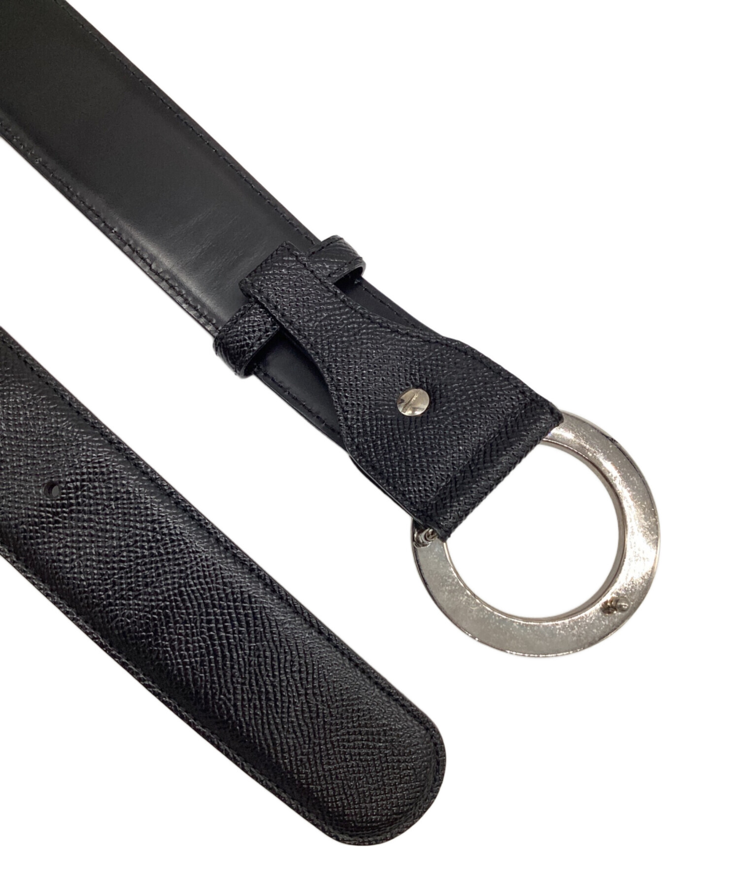 中古・古着通販】BVLGARI (ブルガリ) サークル ロゴ ベルト ブラック