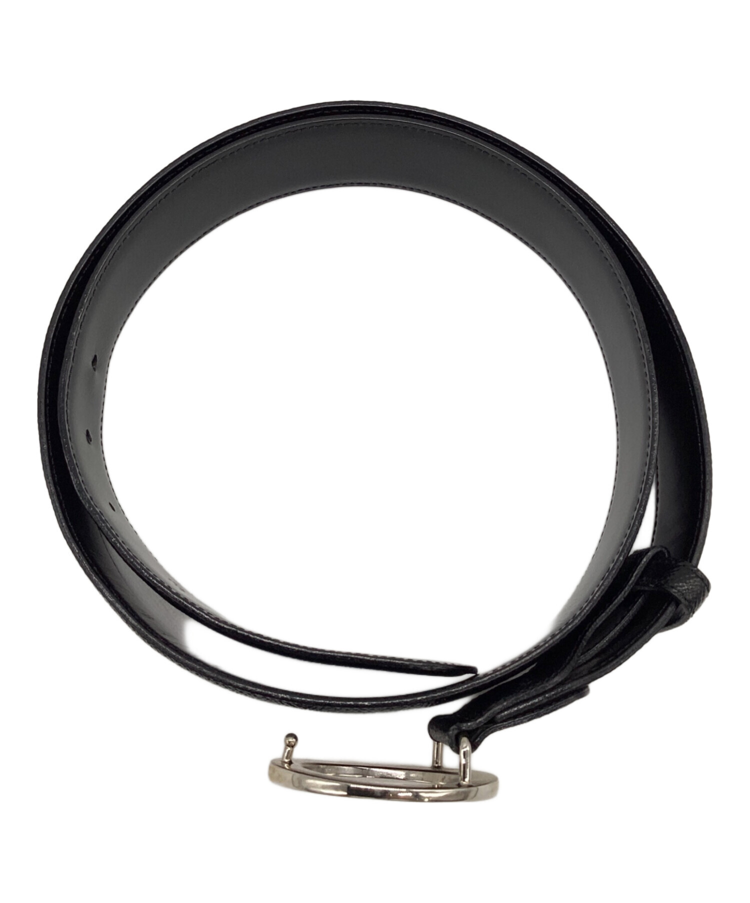 中古・古着通販】BVLGARI (ブルガリ) サークル ロゴ ベルト ブラック