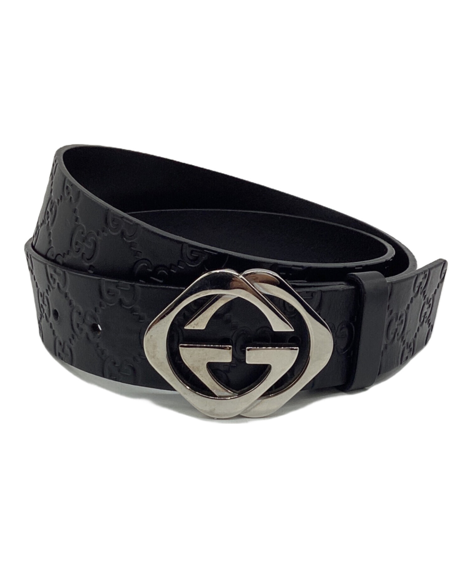 中古・古着通販】GUCCI (グッチ) グッチシマ ベルト ブラック サイズ