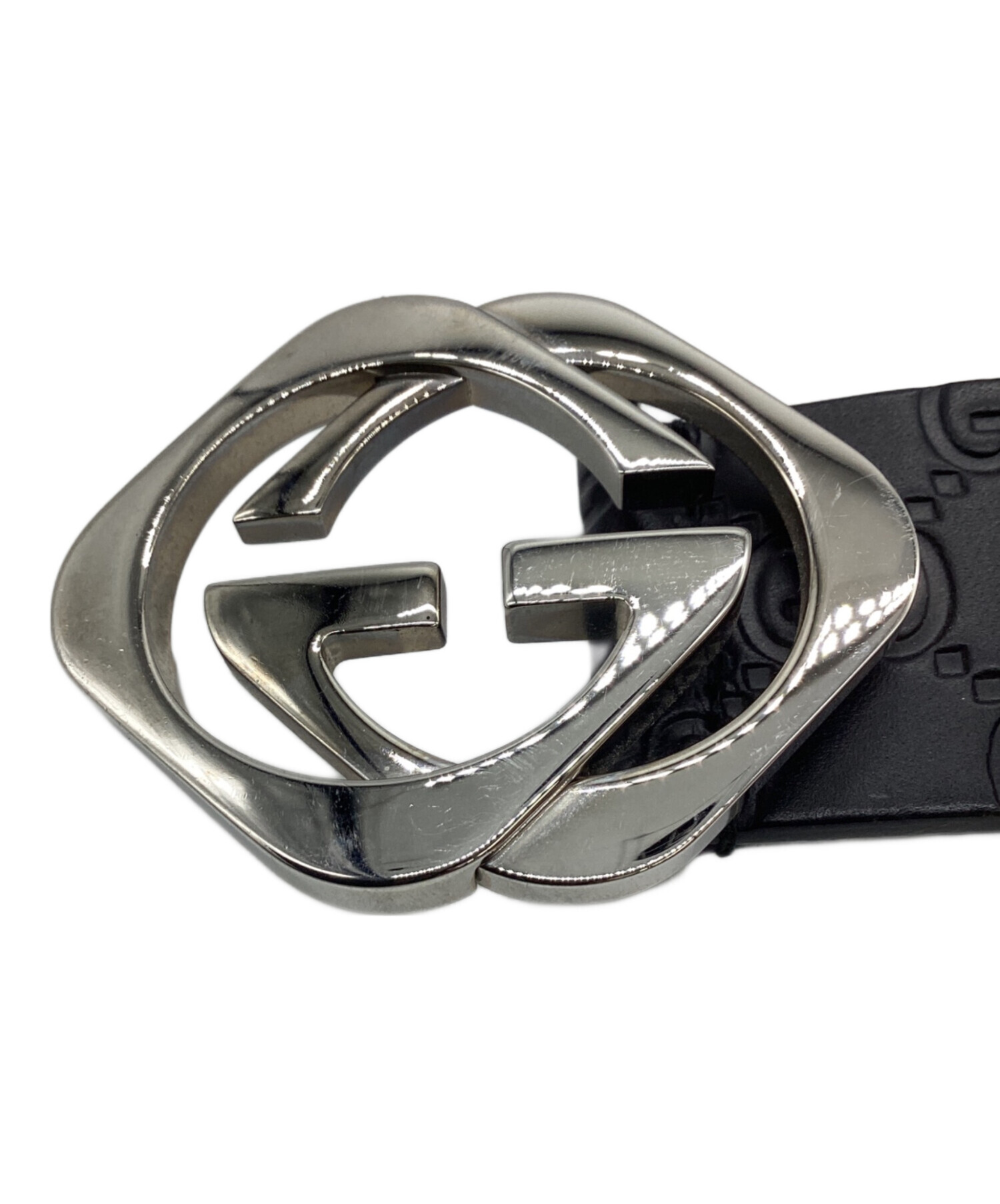 中古・古着通販】GUCCI (グッチ) グッチシマ ベルト ブラック サイズ