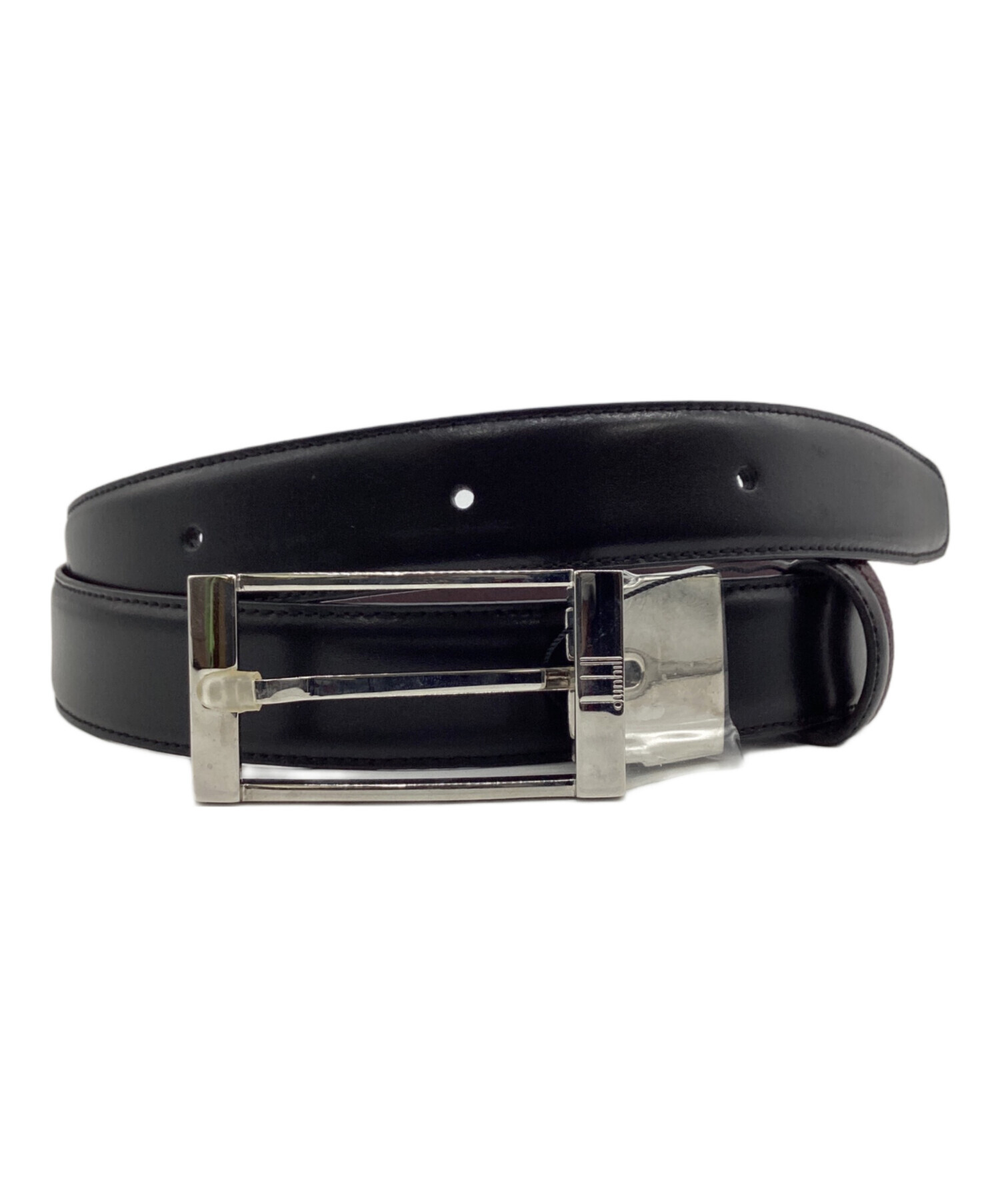 中古・古着通販】dunhill (ダンヒル) レザーベルト ブラック サイズ:49