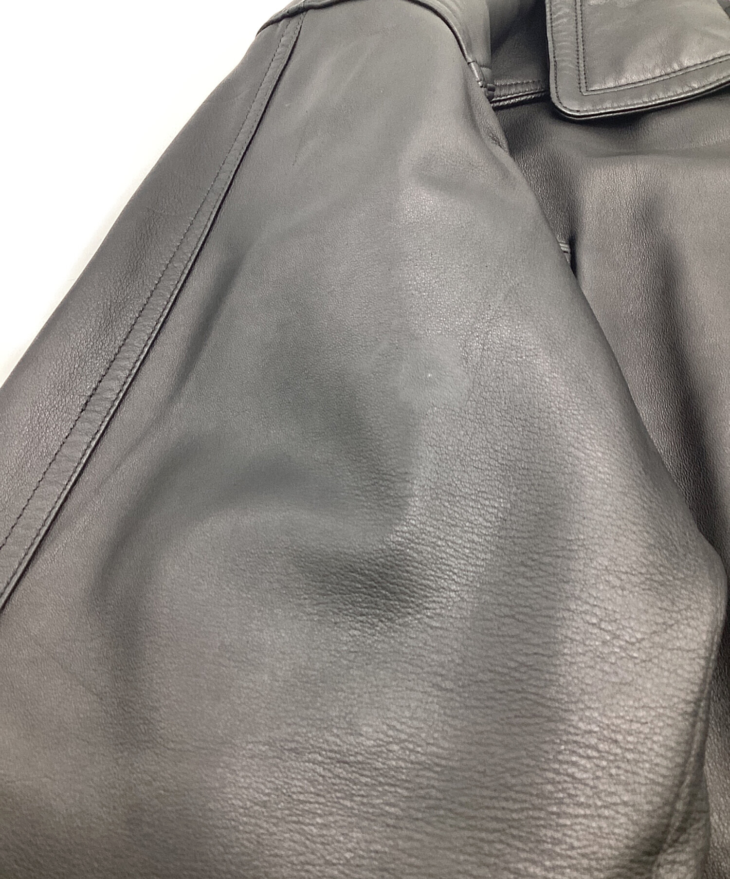 中古・古着通販】BALMAIN (バルマン) レザージャケット ブラック