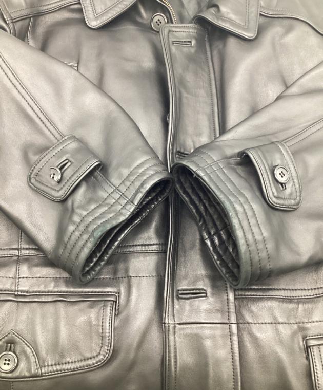 BALMAIN レザー ジャケット サイズ11 グレー 中古・古着通販】BALMAIN (バルマン) レザージャケット ブラック