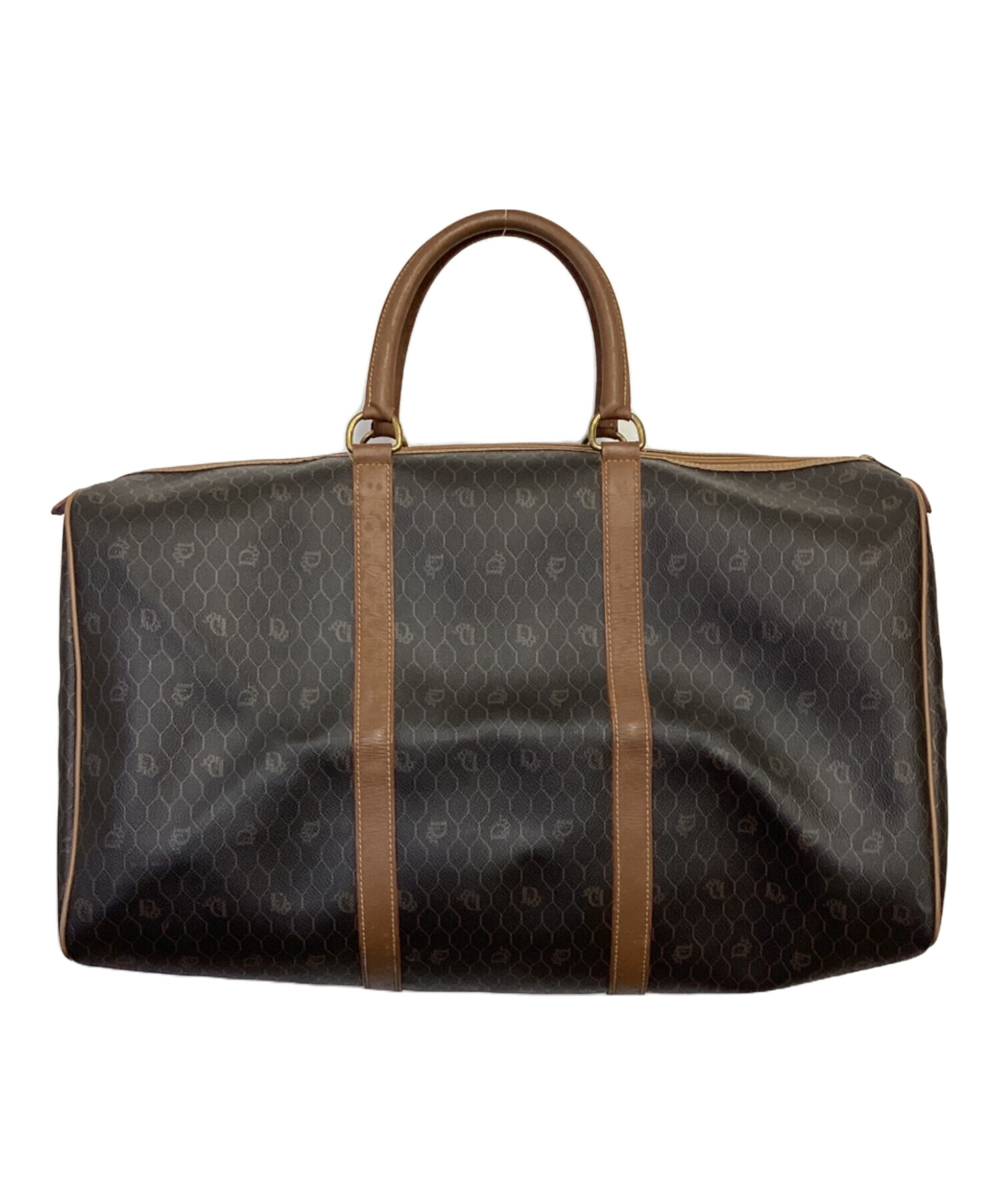 Christian Dior ダークブラウン ボストンバッグ 中古・古着通販】Christian Dior (クリスチャン ディオール) ハニカム