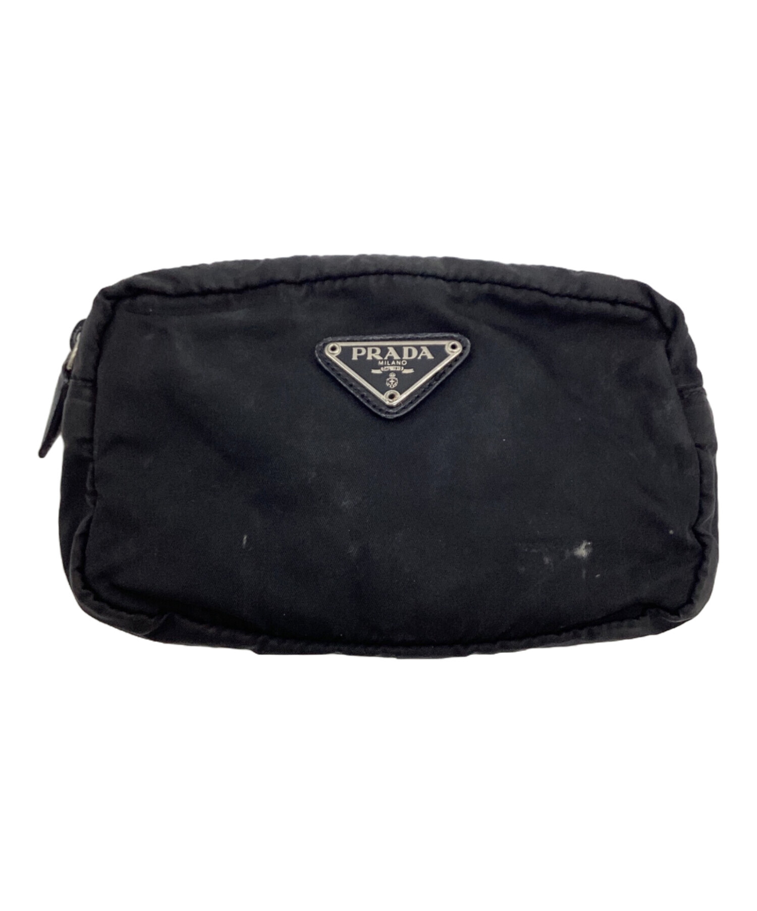 プラダ　ミニポーチ　新品未使用 中古・古着通販】PRADA (プラダ) ミニポーチ ブラック｜ブランド・古着