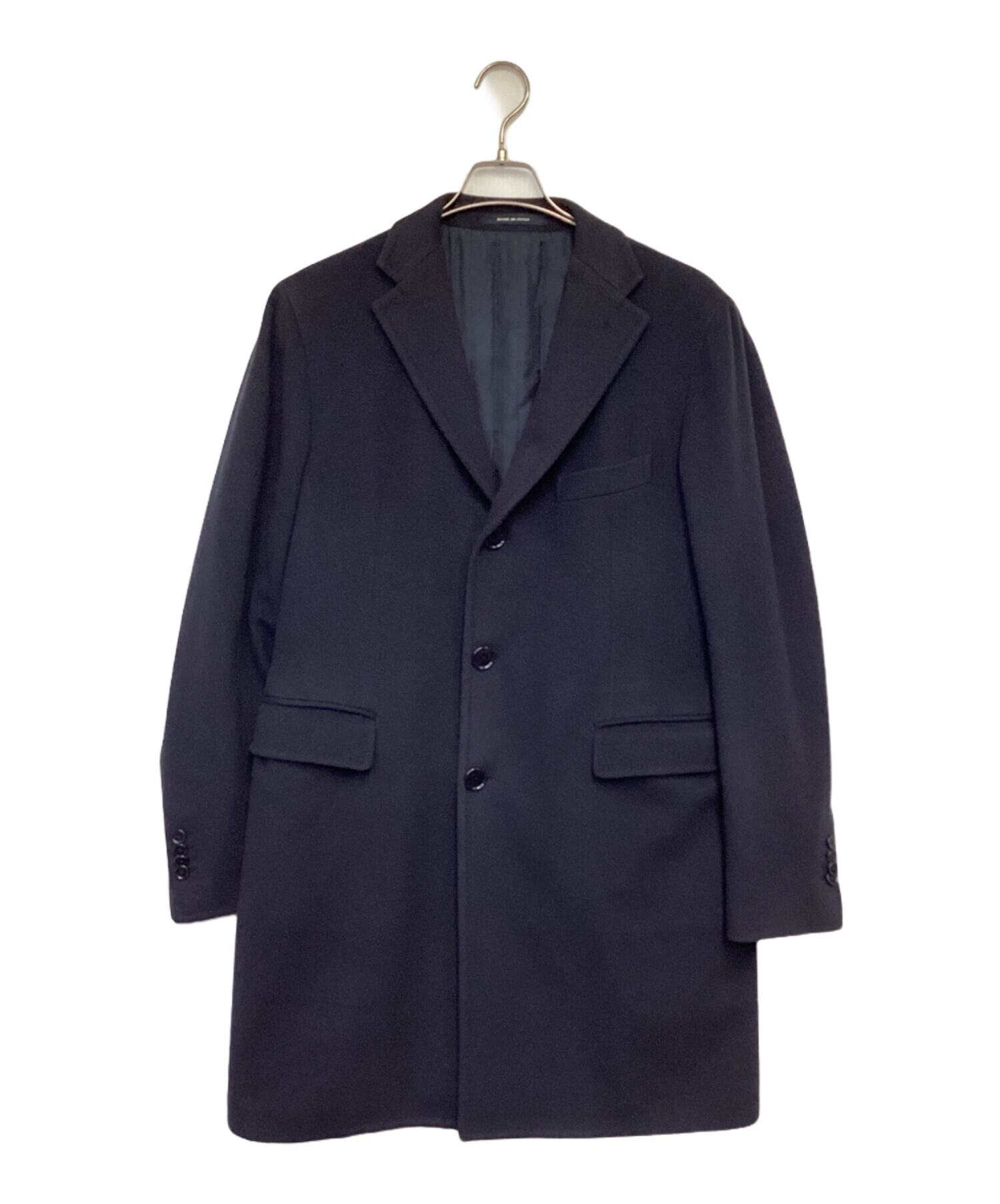 TAGLIATORE ネイビー ウール チェスターコート サイズ50 TAGLIATORE（タリアトーレ）カシミアフランネルチェスターフィールド