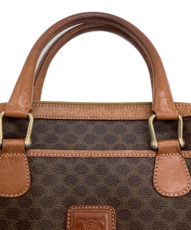 中古・古着通販】CELINE (セリーヌ) マカダム ハンドバッグ ブラウン