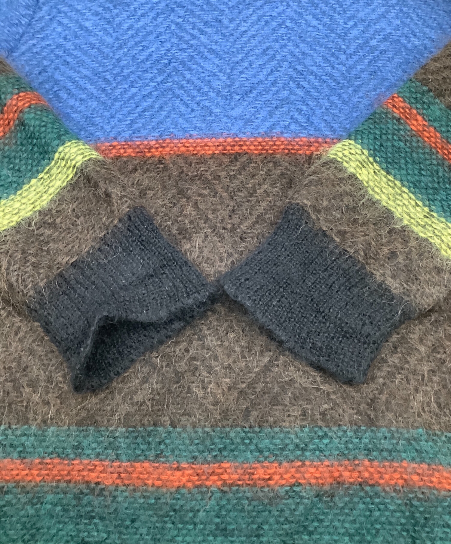 中古・古着通販】GIVENCHY (ジバンシィ) モヘヤニット ブルー×ブラウン