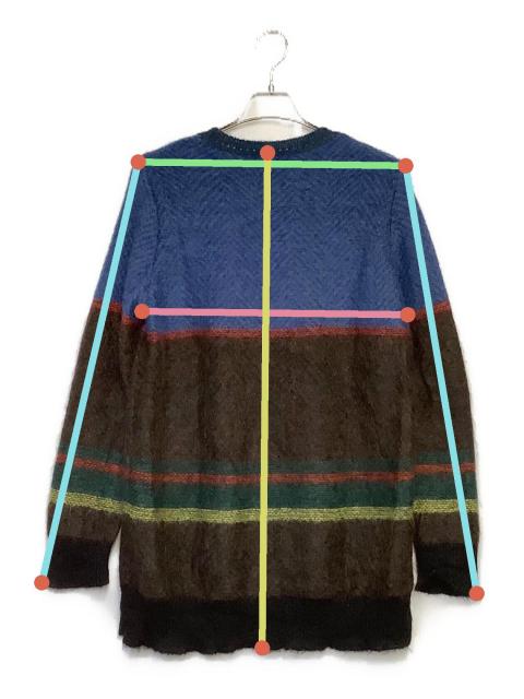 極美品　ジバンシー　モヘヤ　ニット　M 中古・古着通販】GIVENCHY (ジバンシィ) モヘヤニット ブルー×ブラウン