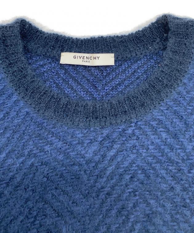 極美品　ジバンシー　モヘヤ　ニット　M 中古・古着通販】GIVENCHY (ジバンシィ) モヘヤニット ブルー×ブラウン