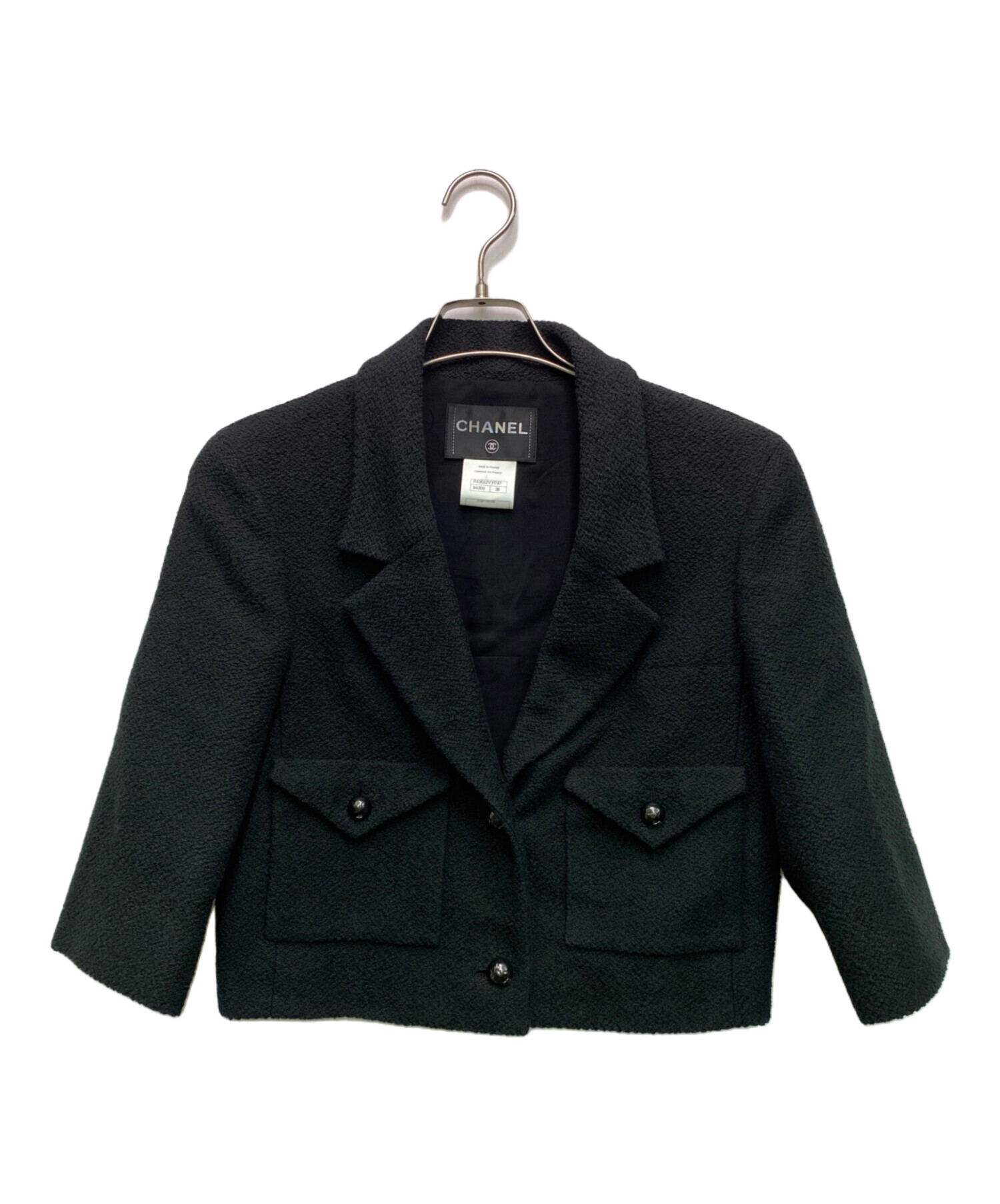 中古・古着通販】CHANEL (シャネル) テーラードジャケット ブラック