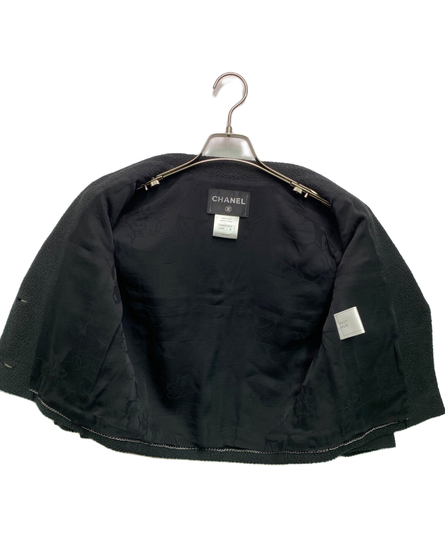 CHANEL テーラードジャケット 中古・古着通販】CHANEL (シャネル) テーラードジャケット ブラック