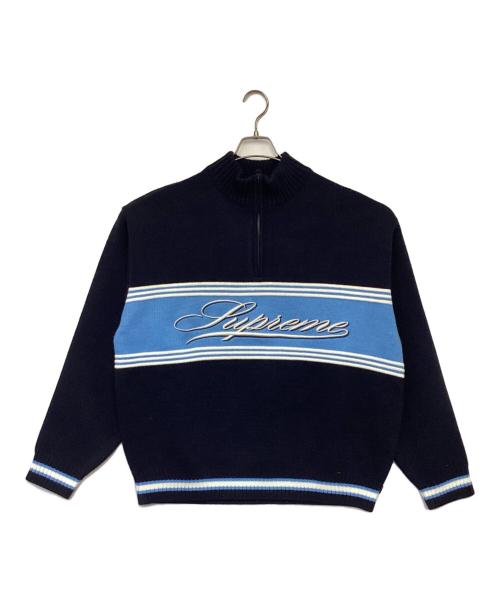 トップス SUPREME StripeVelourRaglan 中古・古着通販】SUPREME (シュプリーム) SCRIPT STRIPE HALF ZIP