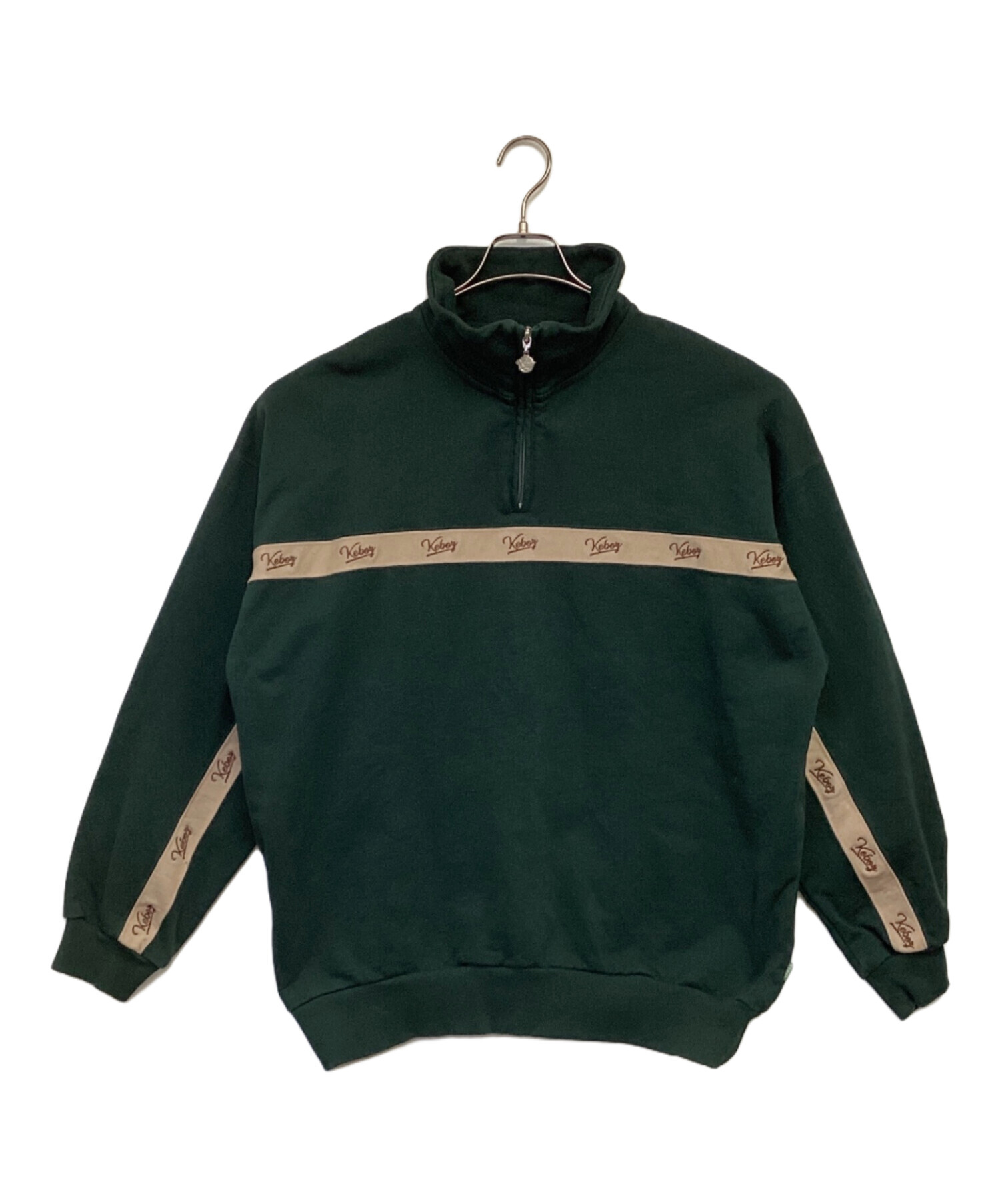 中古・古着通販】KEBOZ (ケボズ) ハーフジップスウェット グリーン 